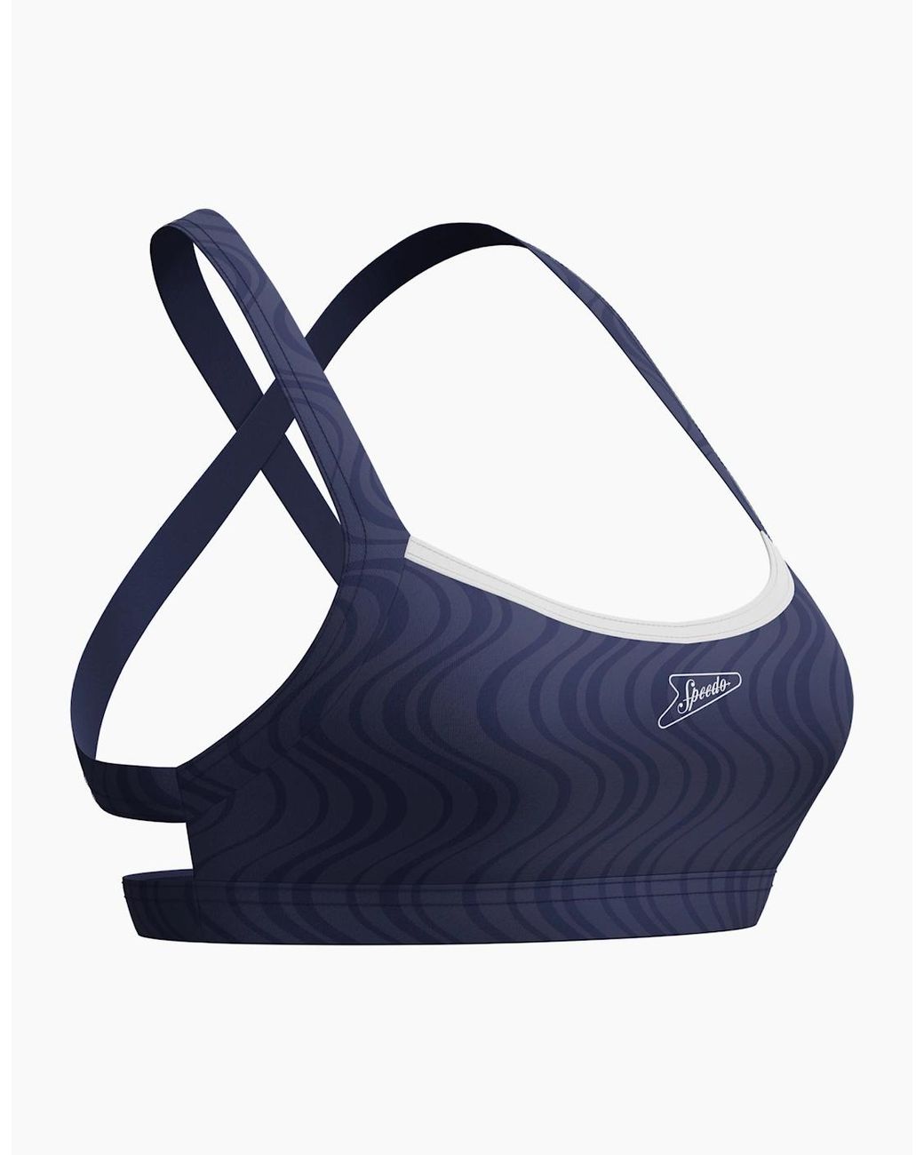 Speedo Blue Ladies Textured Cross Back Bikini Top