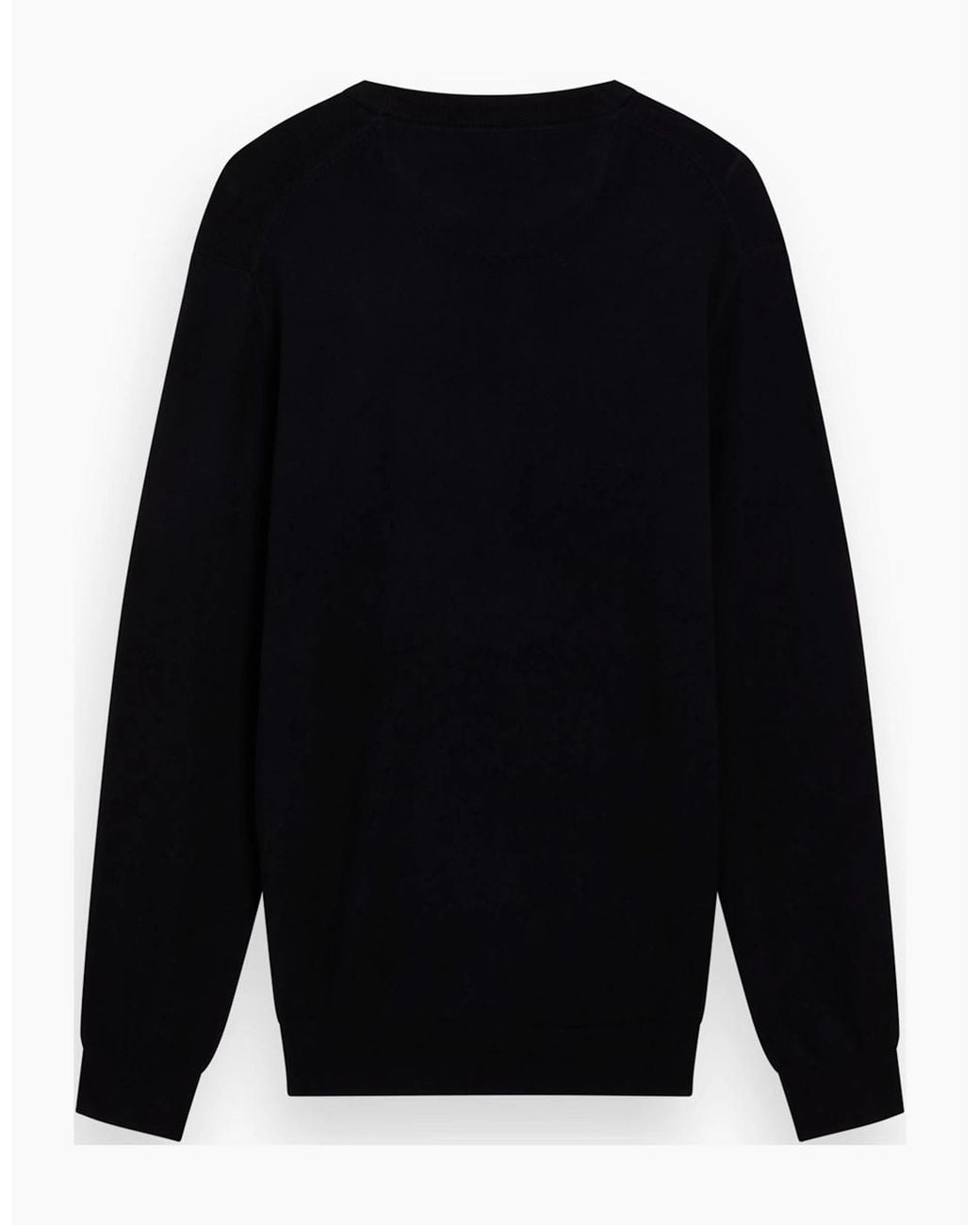 Scotch & Soda Black Viscose Pullover Crew Neck for men