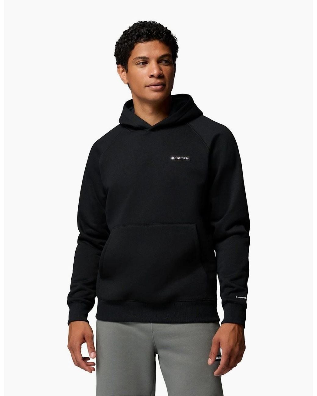 Columbia Black Dry Creek Heavyweight Hoodie Cotton Hooded Sweatshirt for men