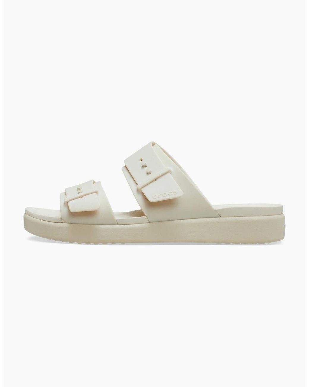 CROCSTM White Brooklyn Buckle Sandstone Sandals