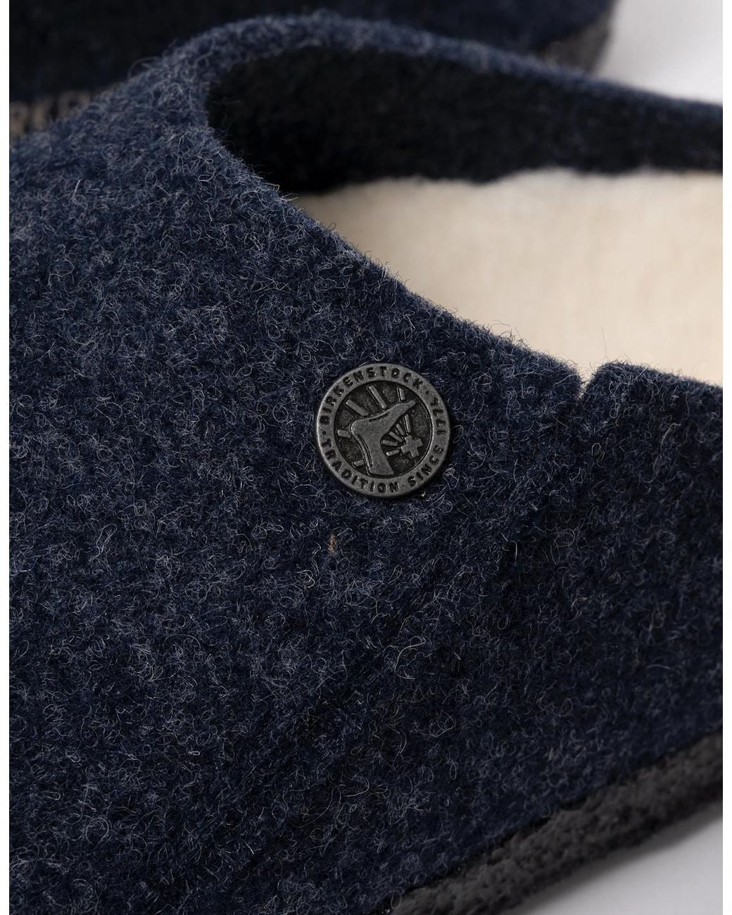 Birkenstock Clogs Blue Anatomically Shaped Cork-Latex Footbed (Shearling Footbed) Upper: Wool Felt Footbed Lining: Shearling Sole: Latex Details: C