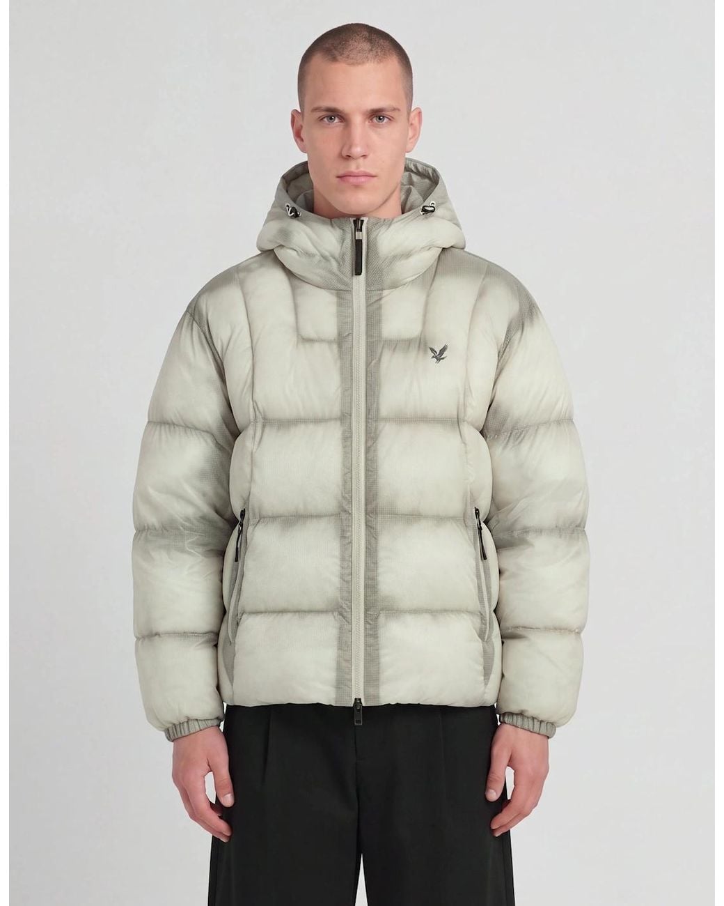 Lyle & Scott Natural Translucent Puffer Jacket for men