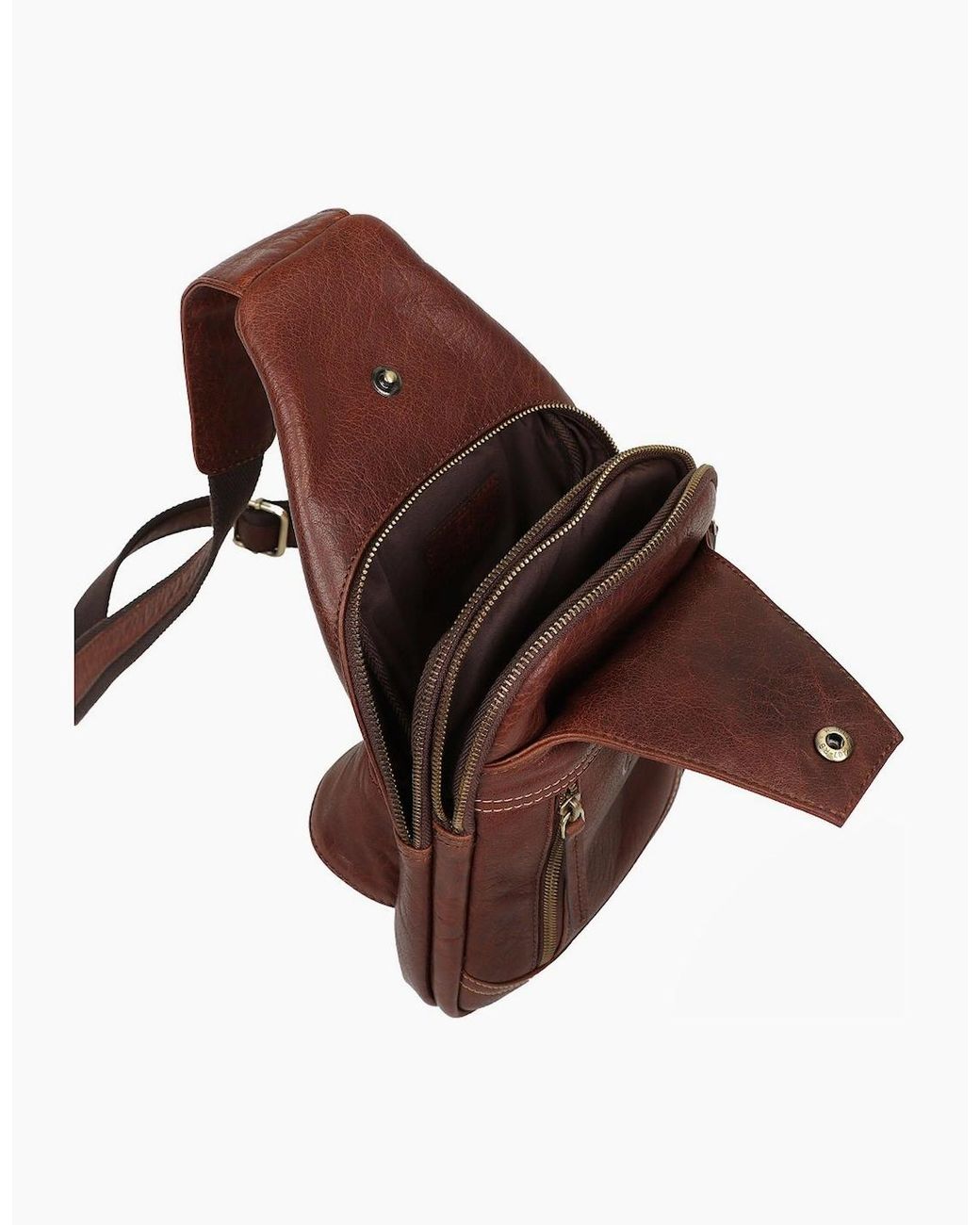 Lakeland Leather Brown Keswick Sling Bag