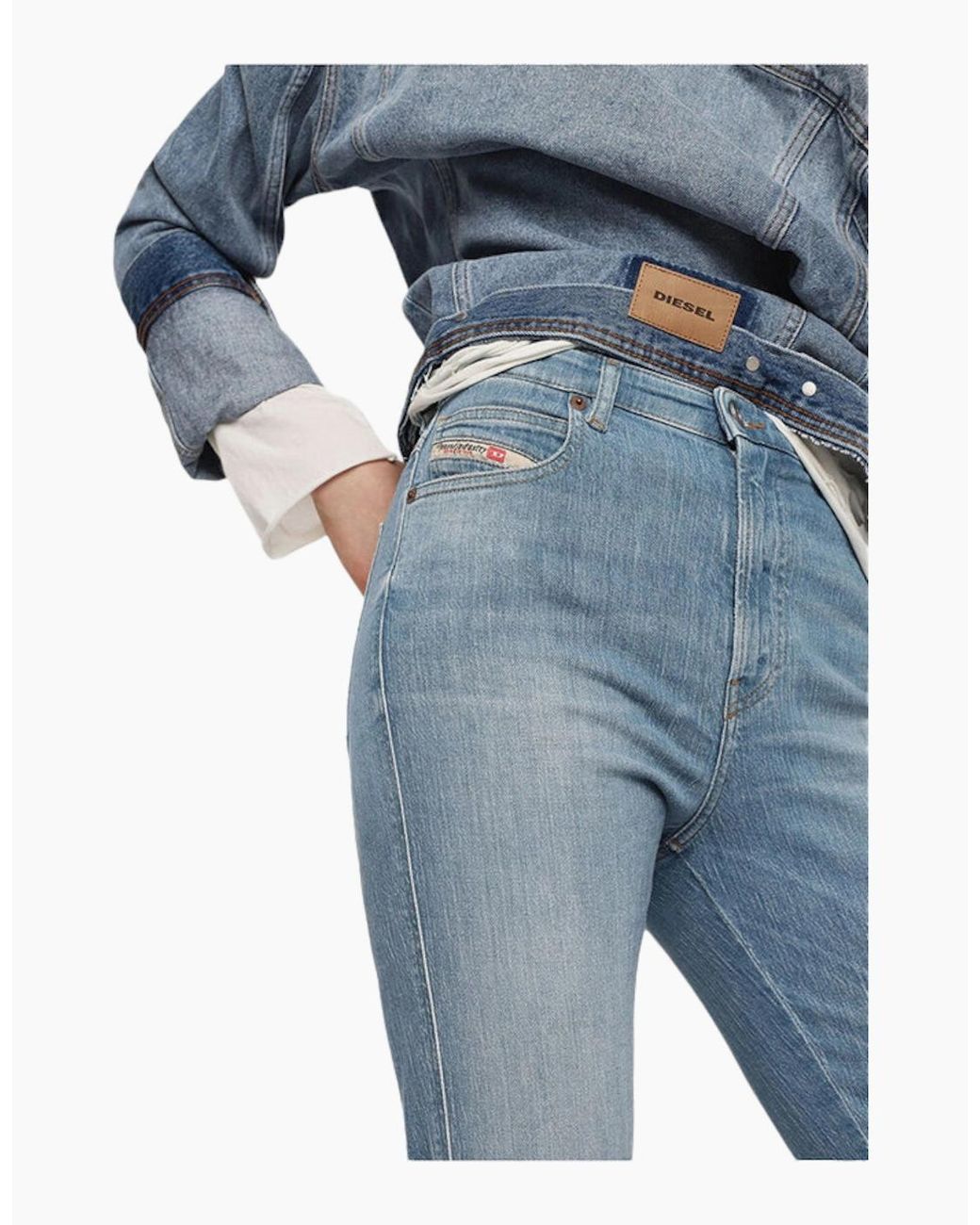 DIESEL Blue Babhila High 081Af Skinny Jeans Slim Fit High Waisted Denim Pants
