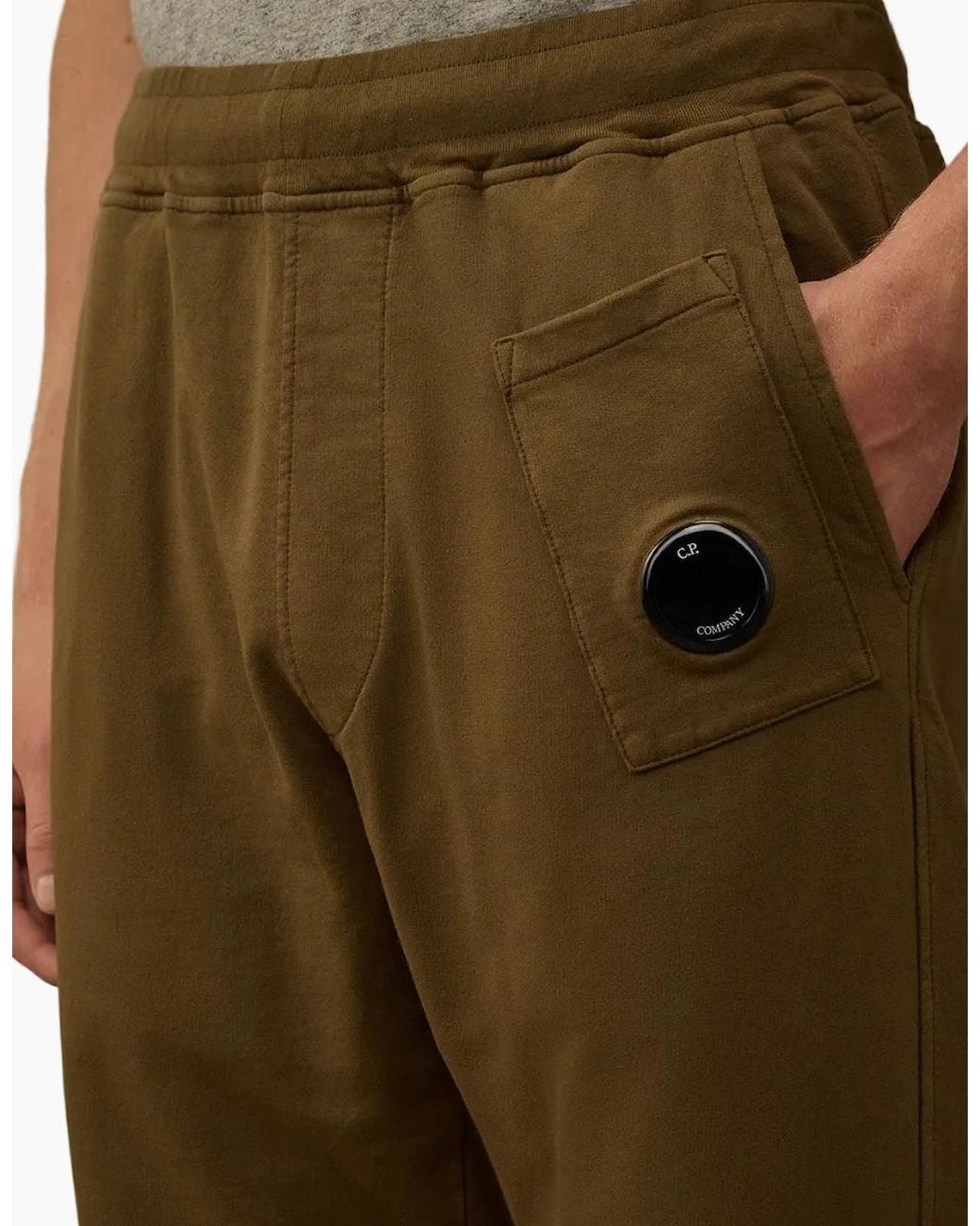 C P Company Green Light Fleece Lens Sweat Pants for men