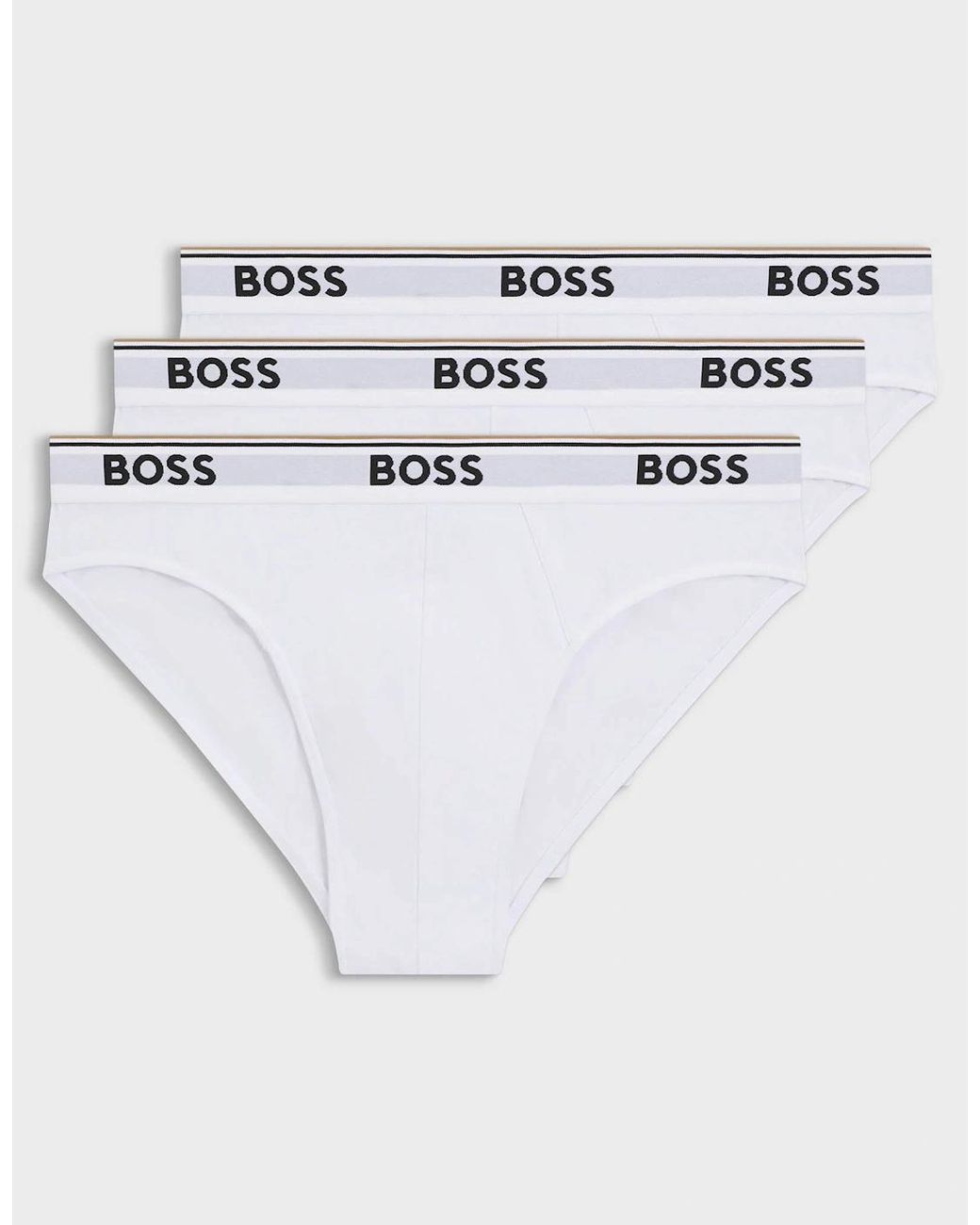 Boss White Boss 3 Pack Power Briefs for men