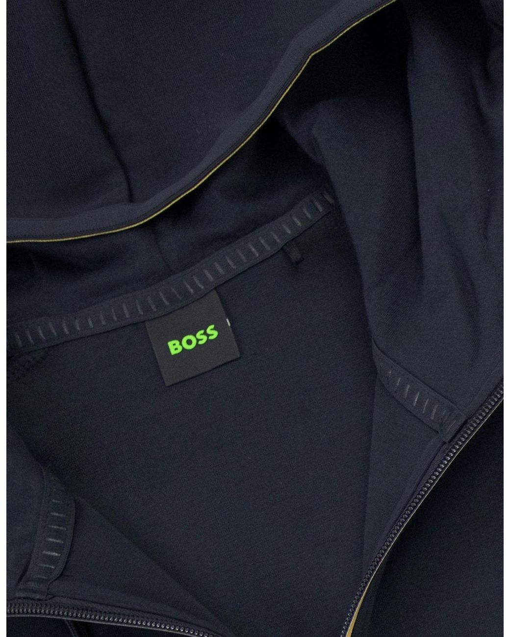 Boss Blue Saggy 1 Hoody Side Stripes for men