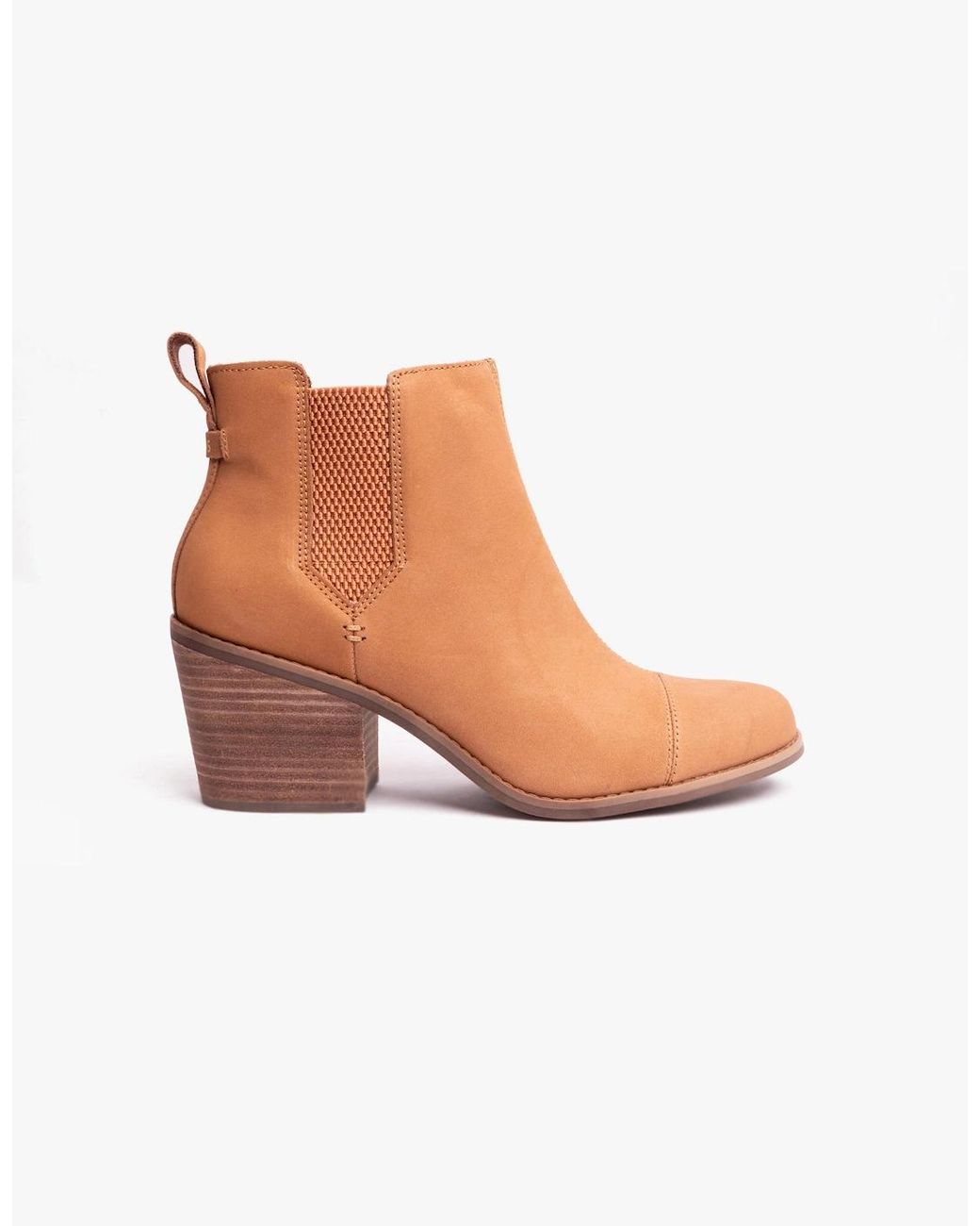 TOMS White Everly Boots Tan