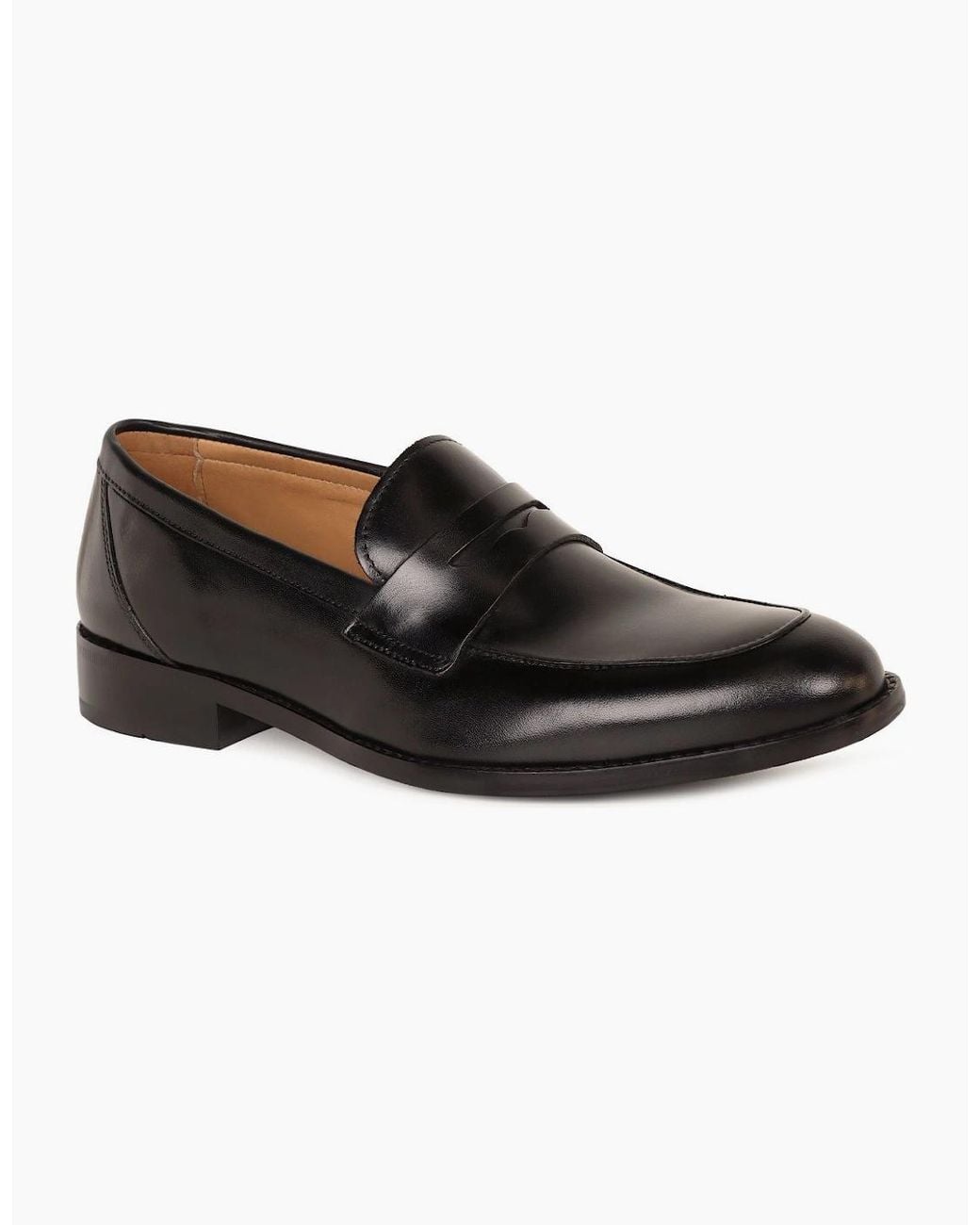 Jones Bootmaker Black Russell Penny Loafers for men