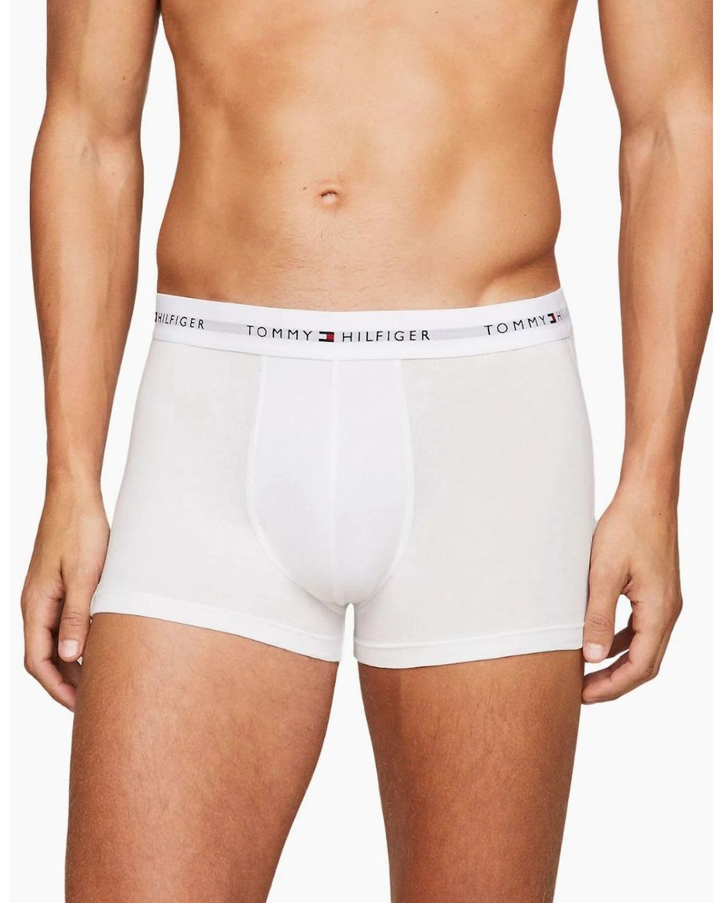 Tommy Hilfiger White 3-Pack Premium Essential Boxer Trunks for men