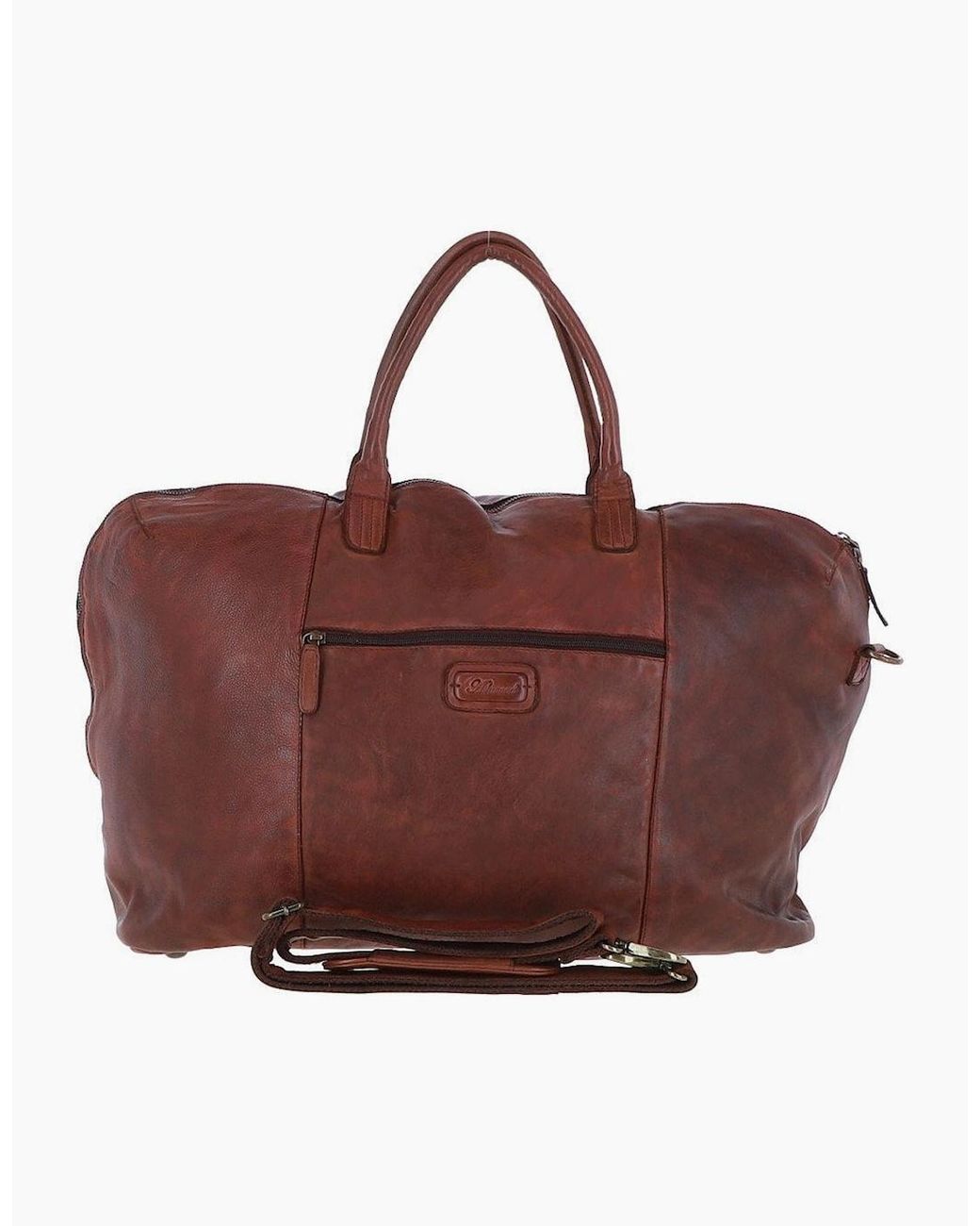 Ashwood Leather Purple Dylan Leather Holdall Brandy for men