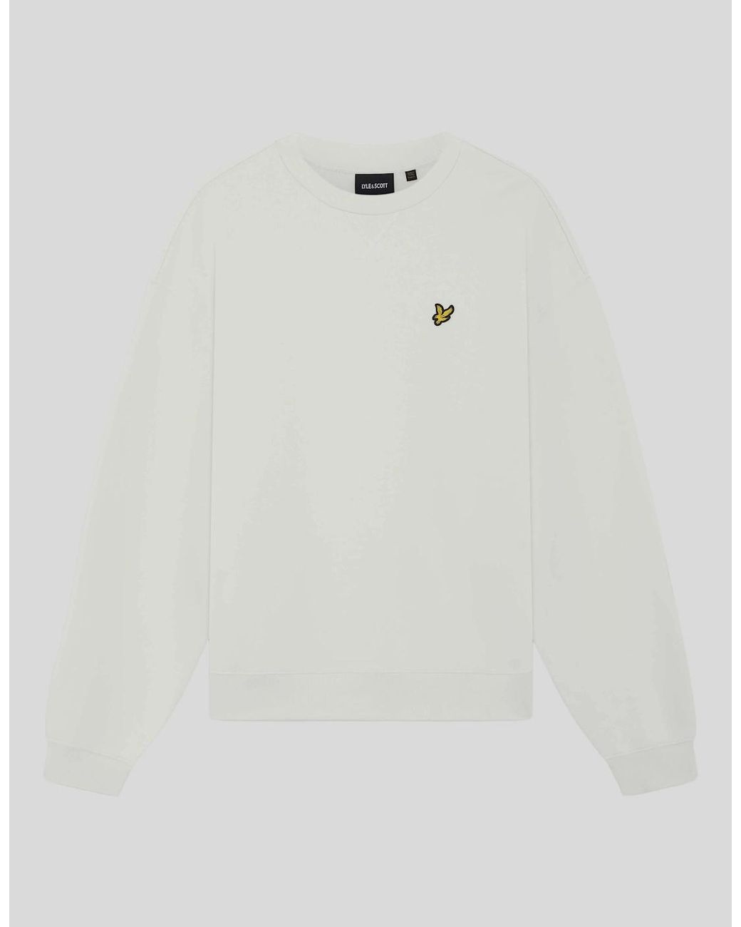 Lyle & Scott White Heavyweight Crew Neck Sweatshirt for men