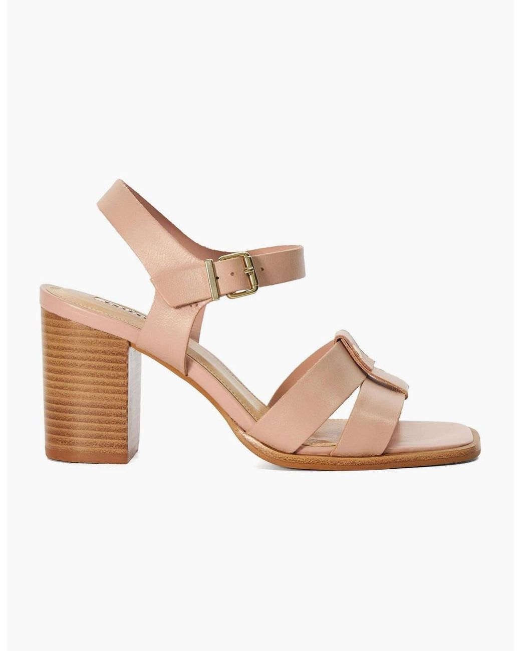 Dune Pink Lo Jessia Metallic High Heel Sandals