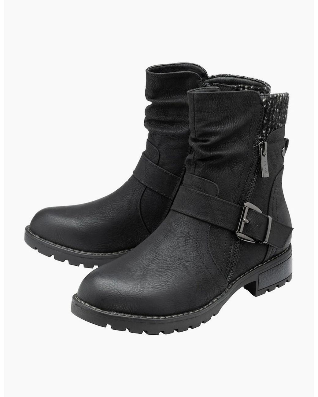 Lotus Black Jemma Ankle Boots