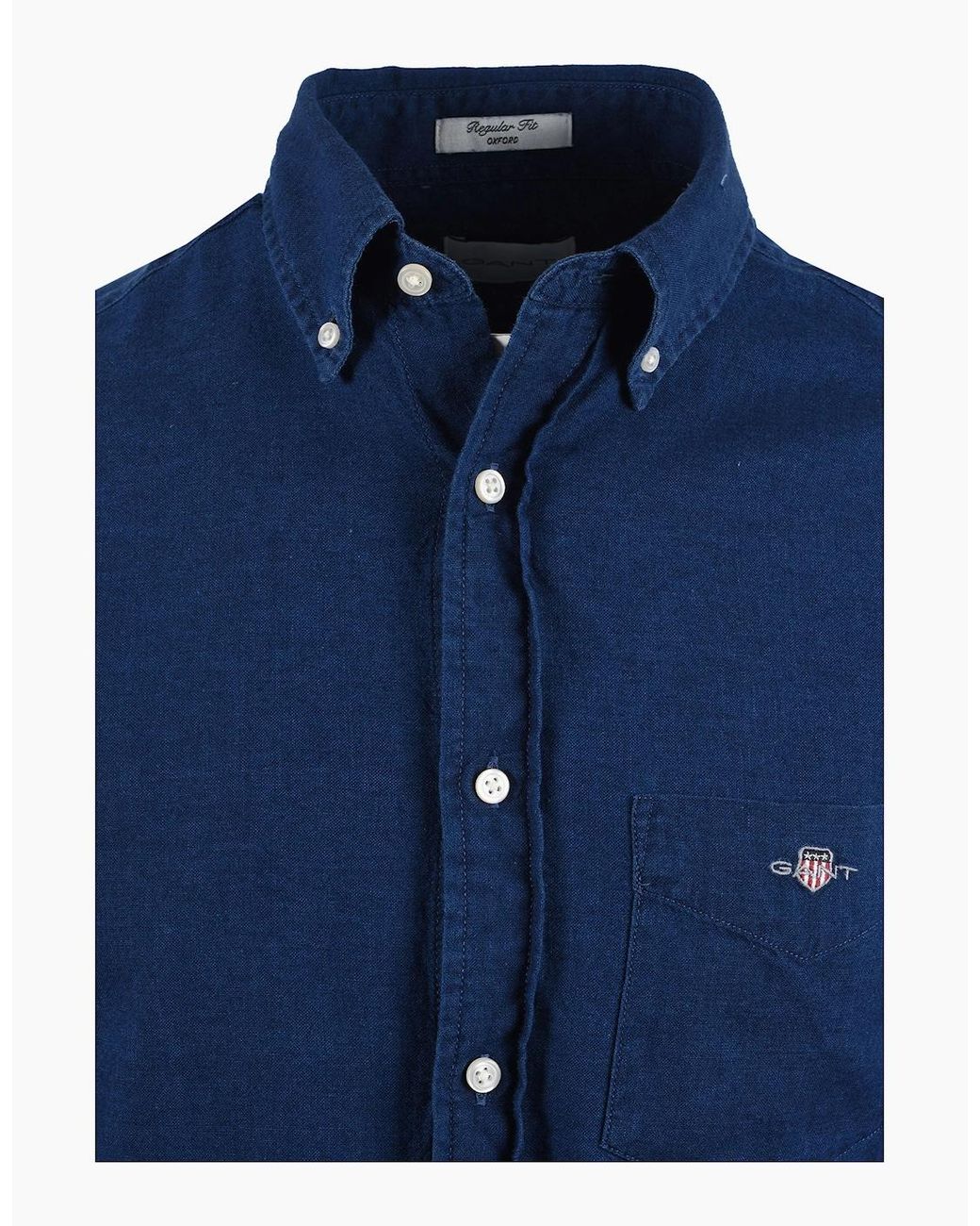 Gant Blue Reg Oxford Shirt Dark for men