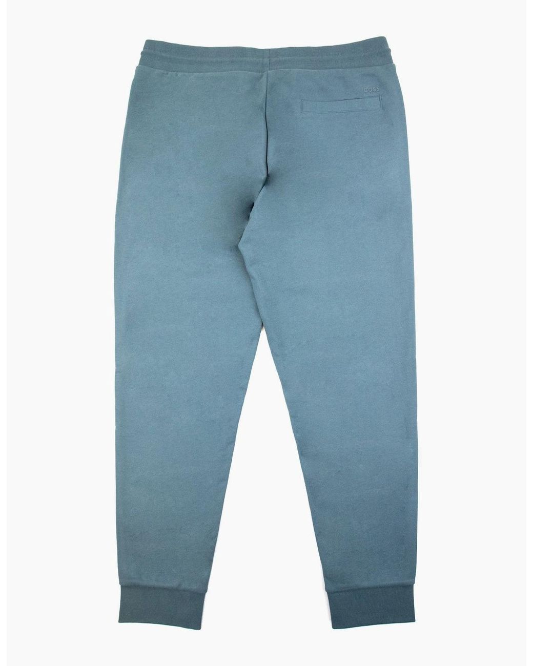 Boss Blue Lamont 92 Rubber Logo Jogging Pants 445 for men