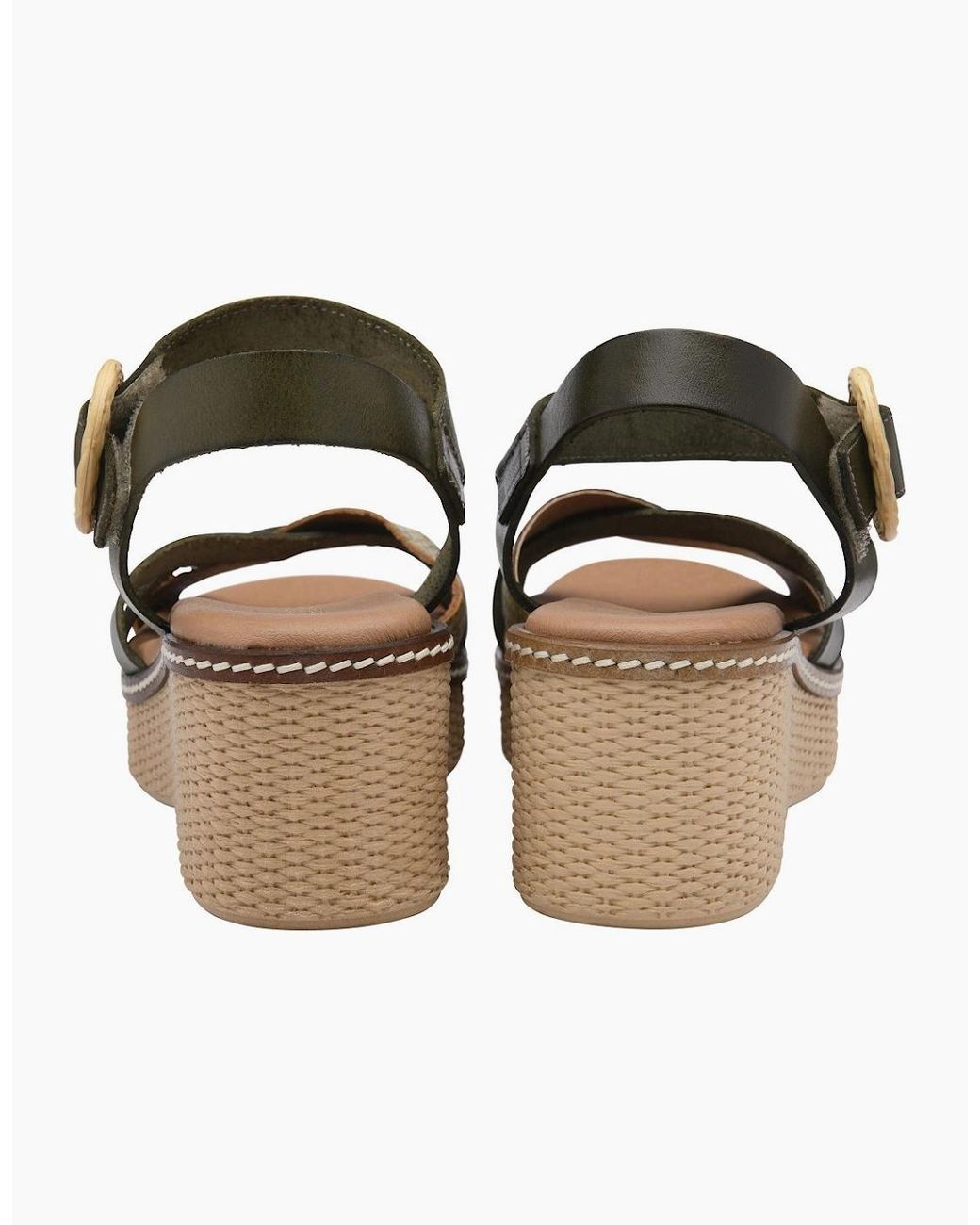 Lotus Metallic Amalia Wedge Sandals
