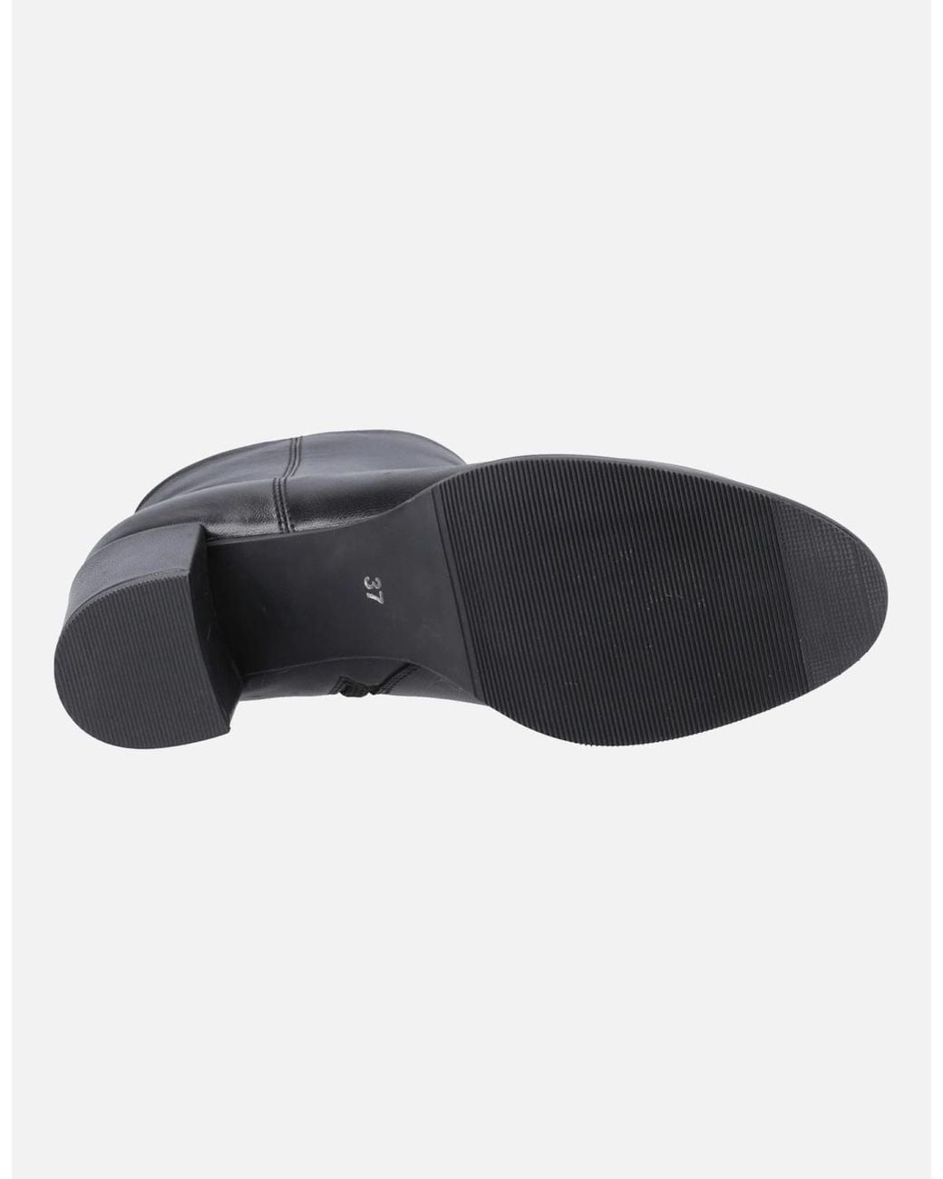 Hush Puppies Black Claridy Leather Heeled Ankle Boots