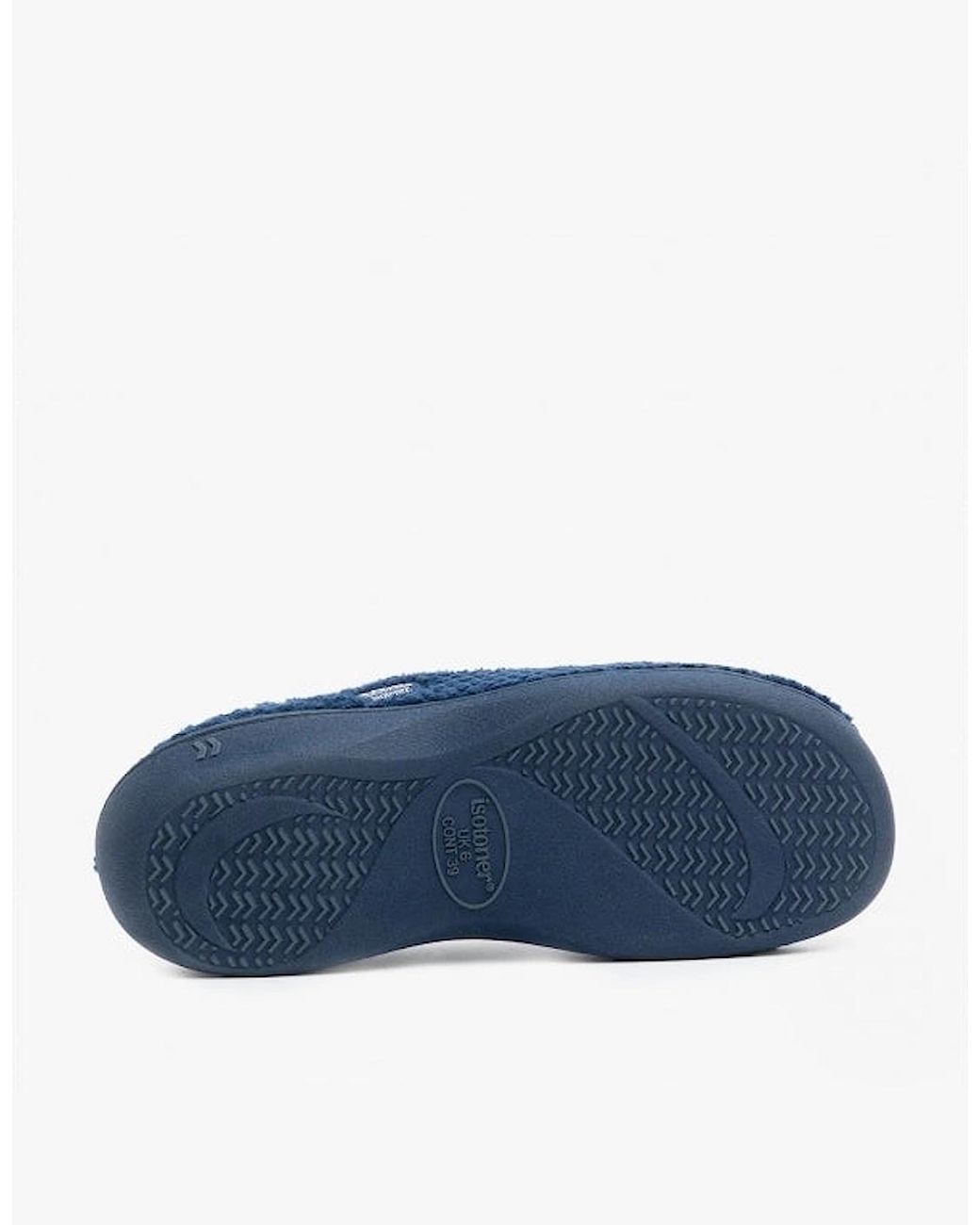 Totes Blue Isotoner Popcorn Terry Mule Slippers