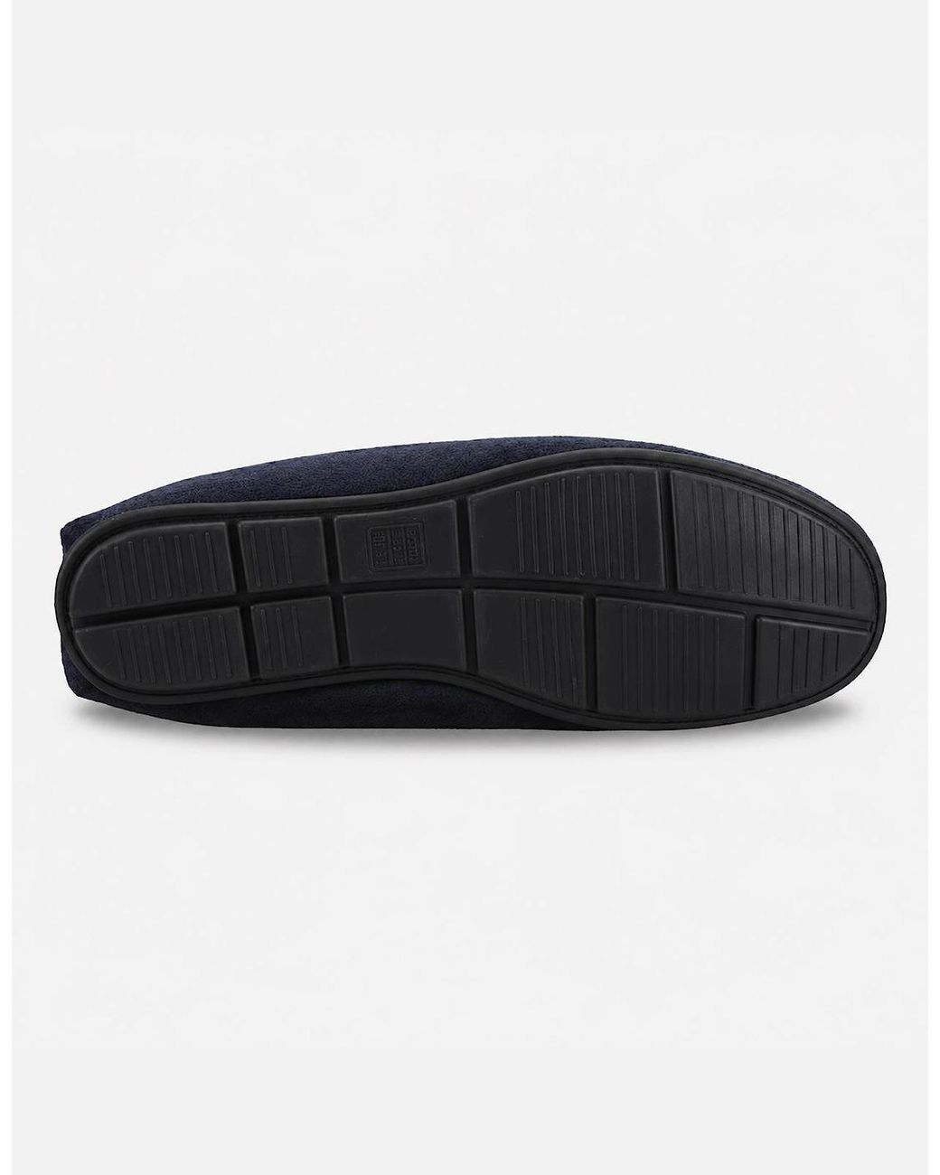 Totes Blue Toasties Suedette Moccasin Slipper Moccasins for men