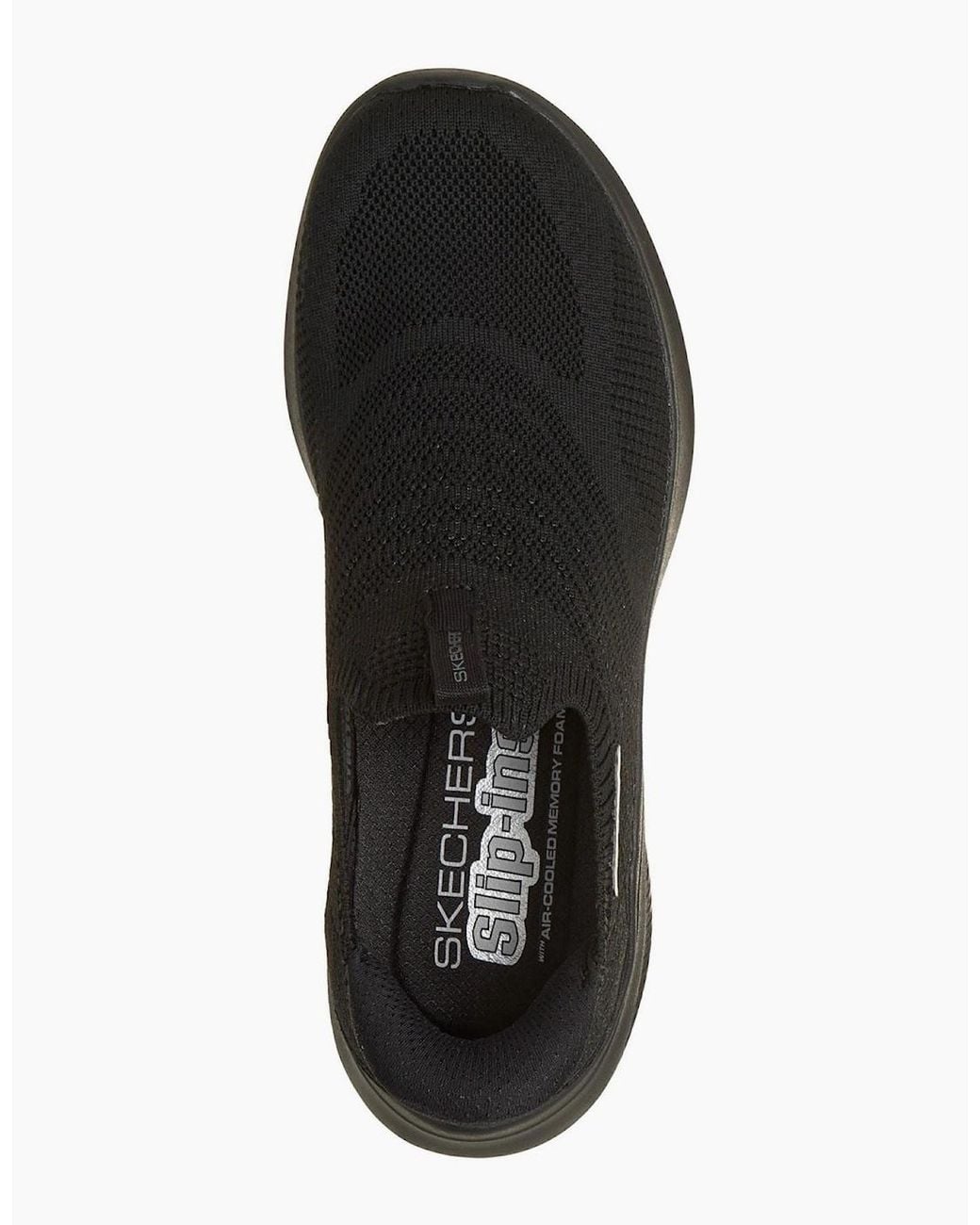 Skechers Black Ultra Flex 4.0 Pure Dream Textile Knit/Trim Trainers