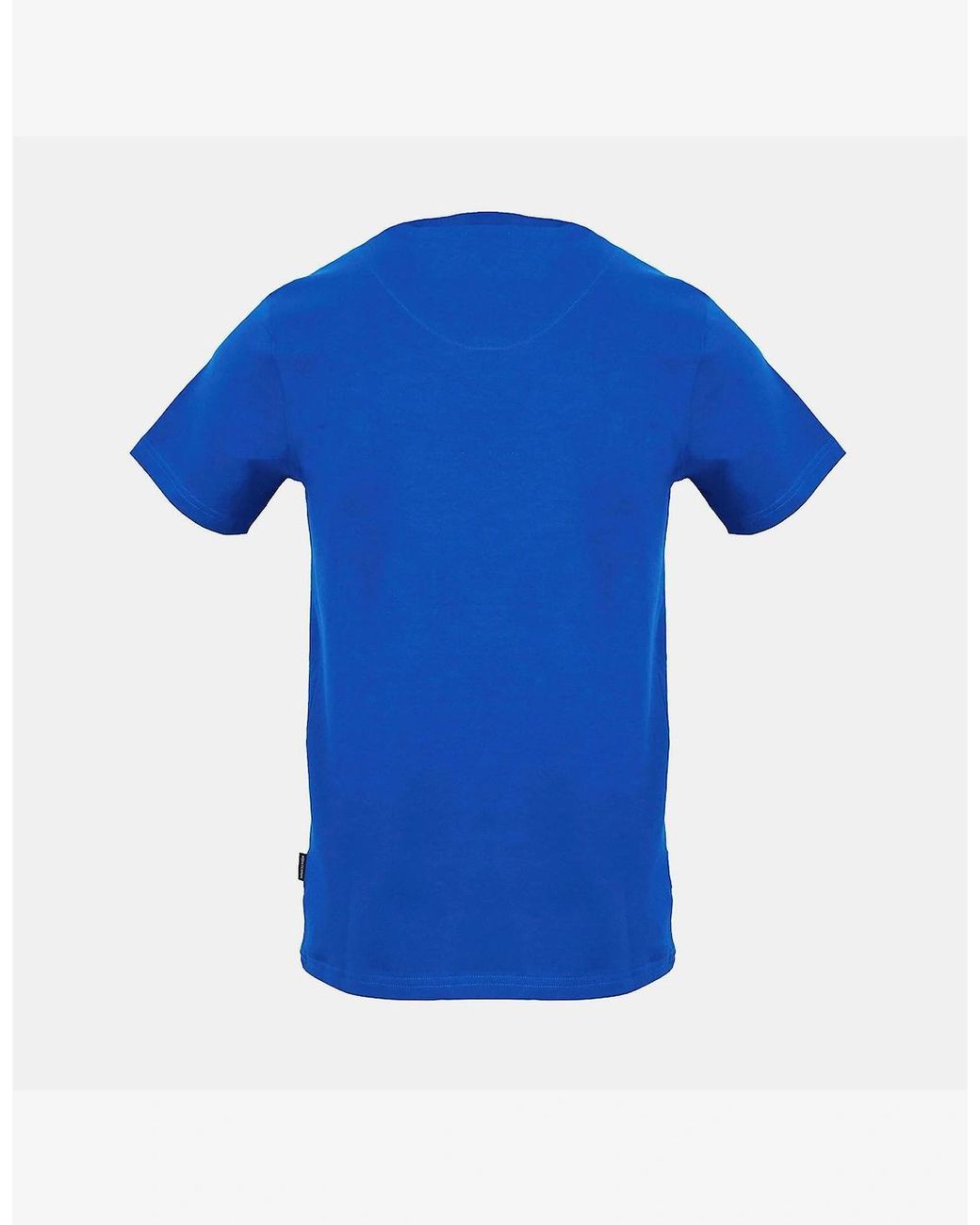 Aquascutum Blue Text Graphic Crew Neck Short Sleeve T-Shirt for men