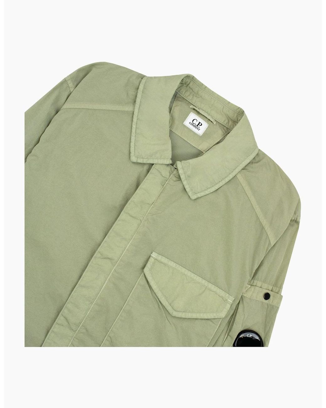 C P Company Green Chrome R Pocket Overshirt Moss 610 for men