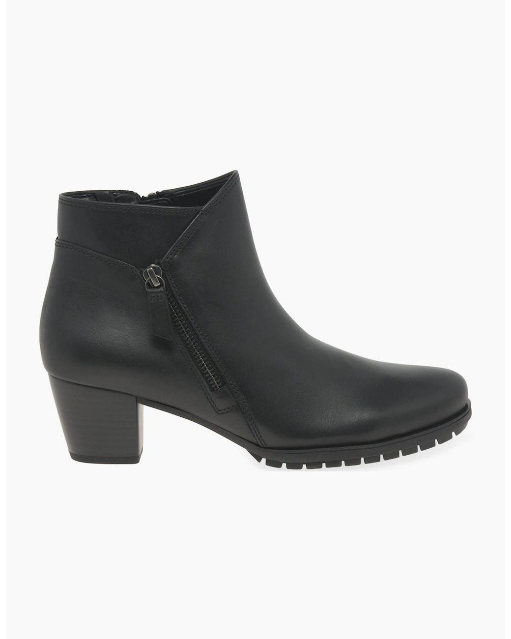 Gabor Black Olivetti Zip Fastening Ankle Boots