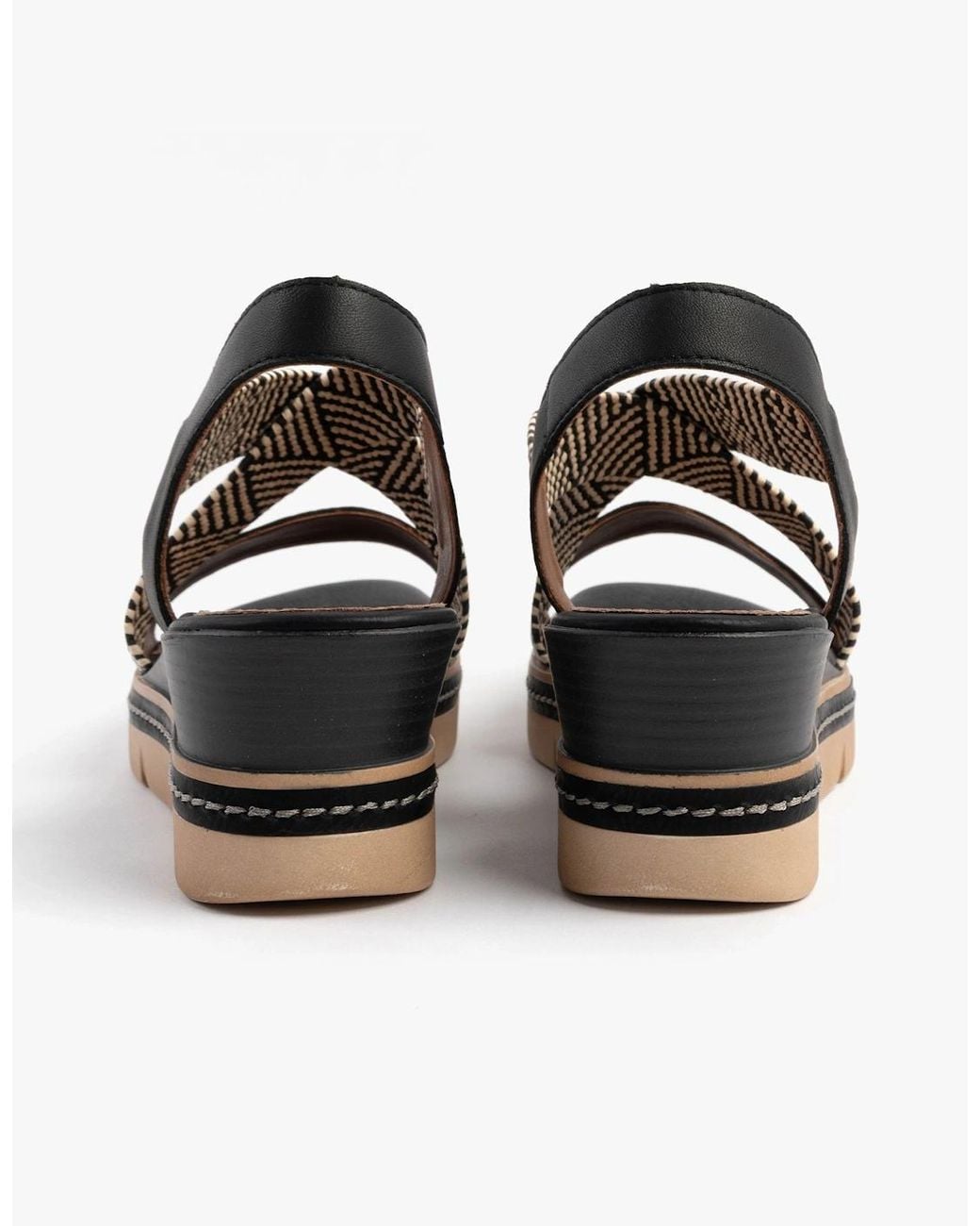 Remonte Black D2L54-03 Sandals Combination