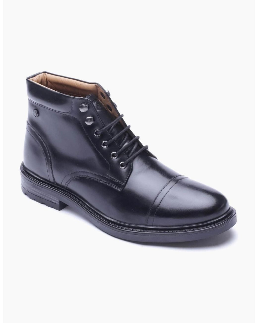Base London Blue Porter Toe Cap Boots for men