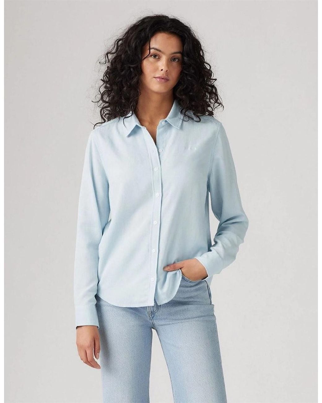 Levi's Blue Levi's Collared Neck Long Sleeve Regular Fit Shirt