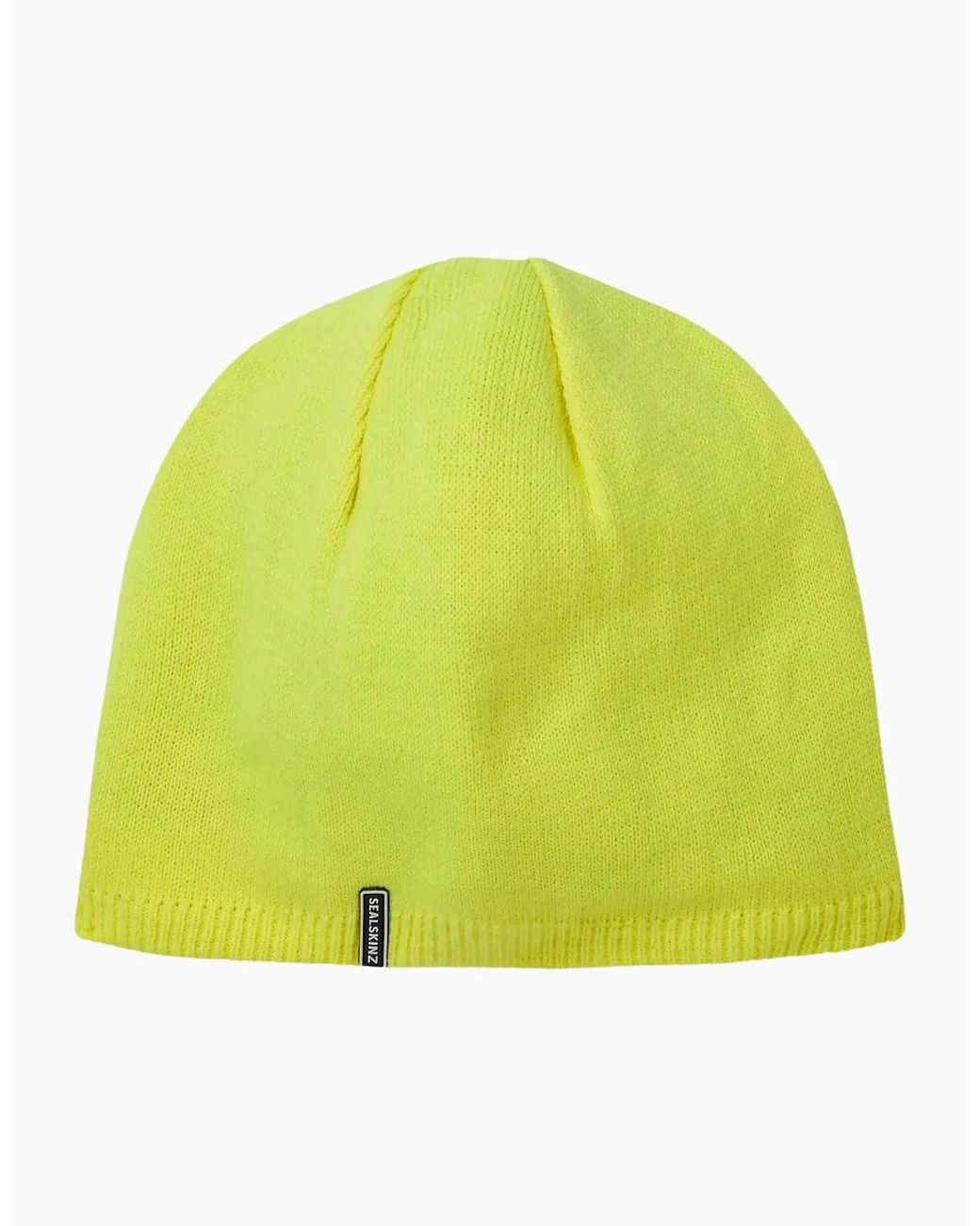 SealSkinz Yellow Cley Waterproof Fine Knit Beanie for men