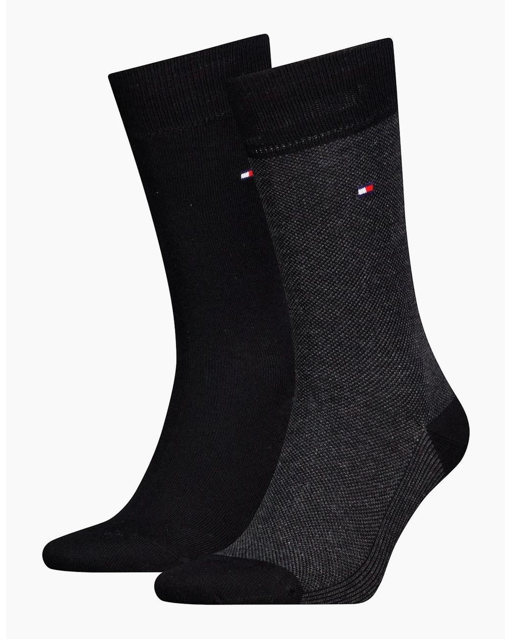 Tommy Hilfiger Black 2-Pack Birdeye Pattern Socks for men