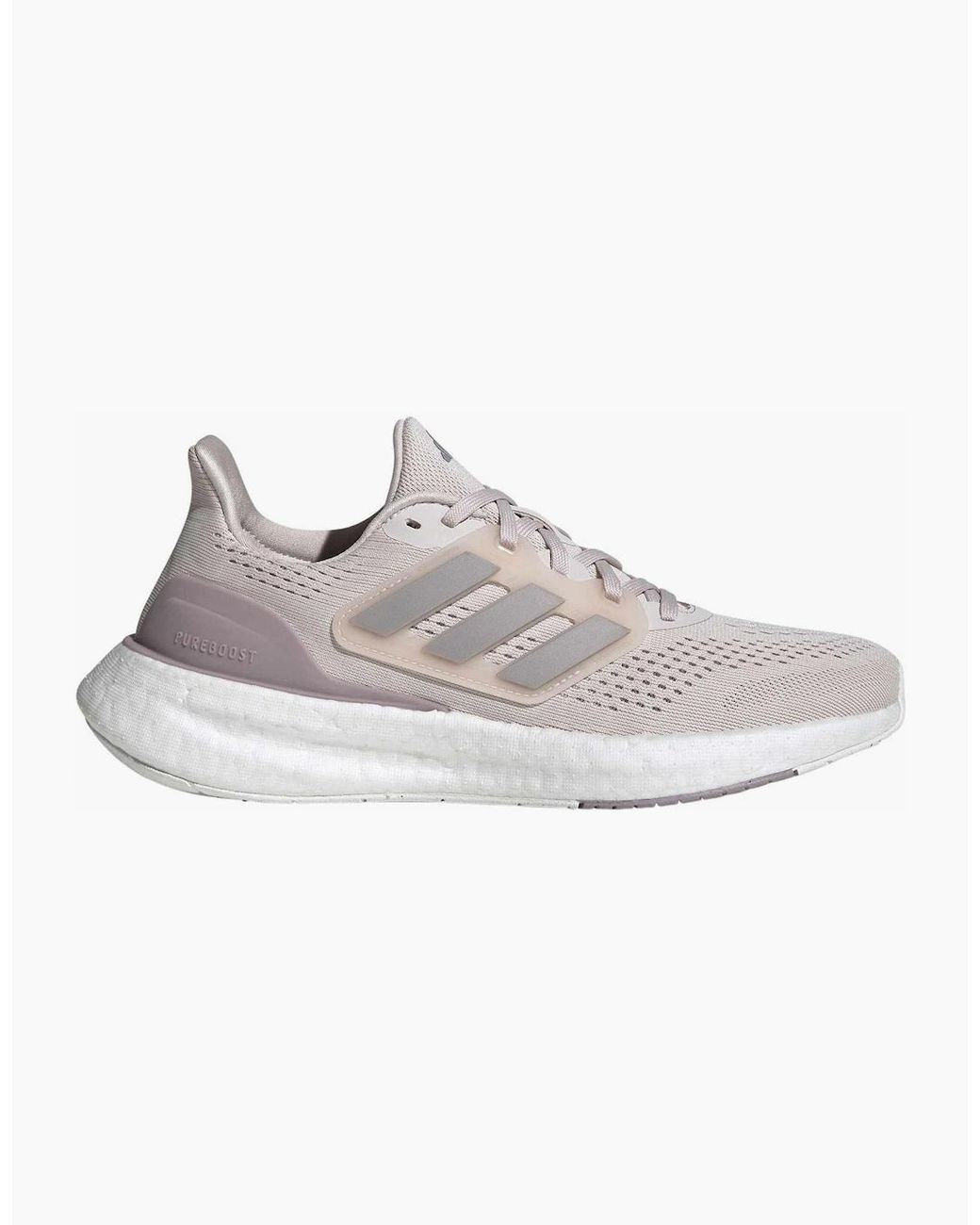 Adidas Gray Pureboost 23 Road Running Lace Up Sneakers