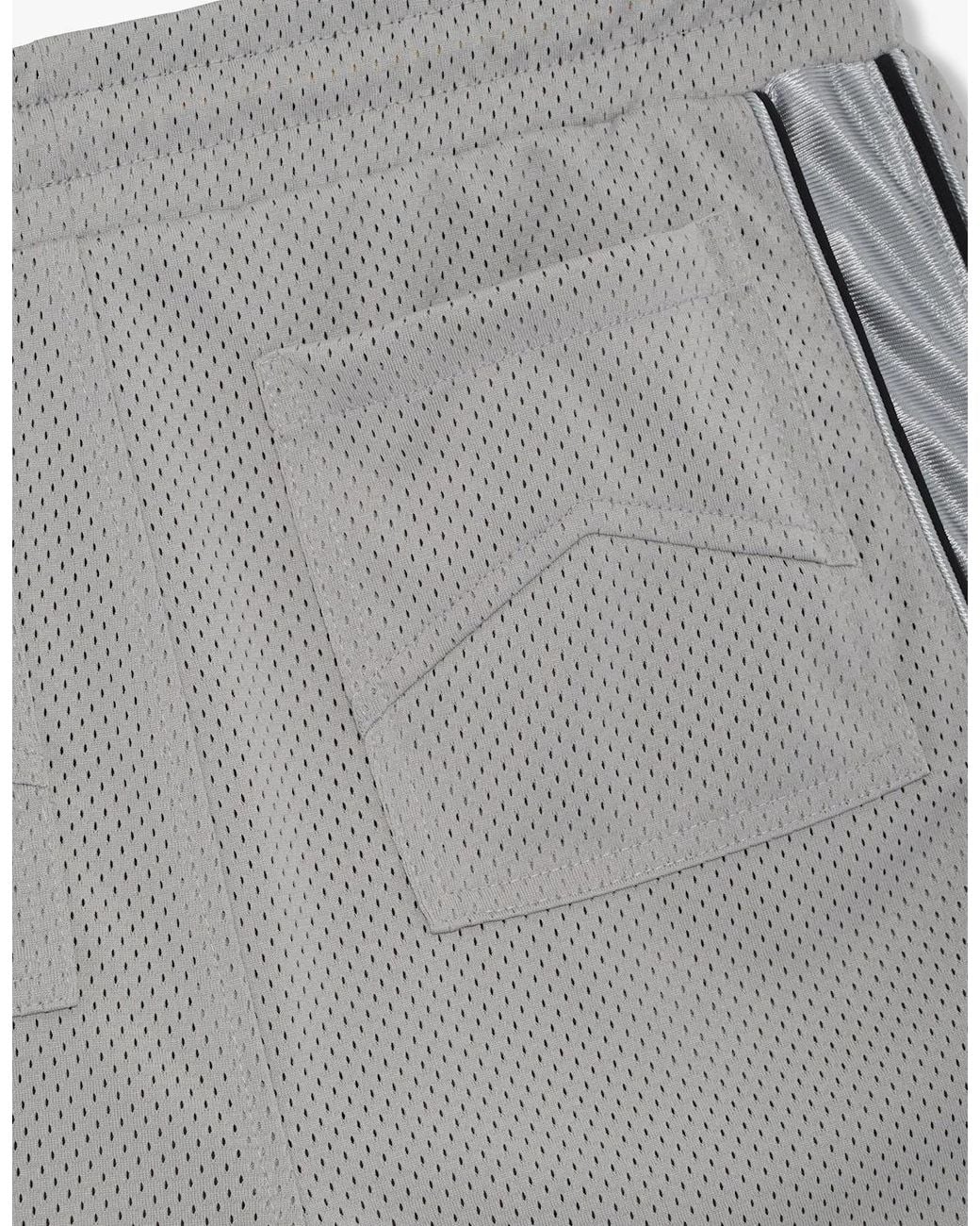 Rhude White Baggy Mesh Collegiate Shorts for men