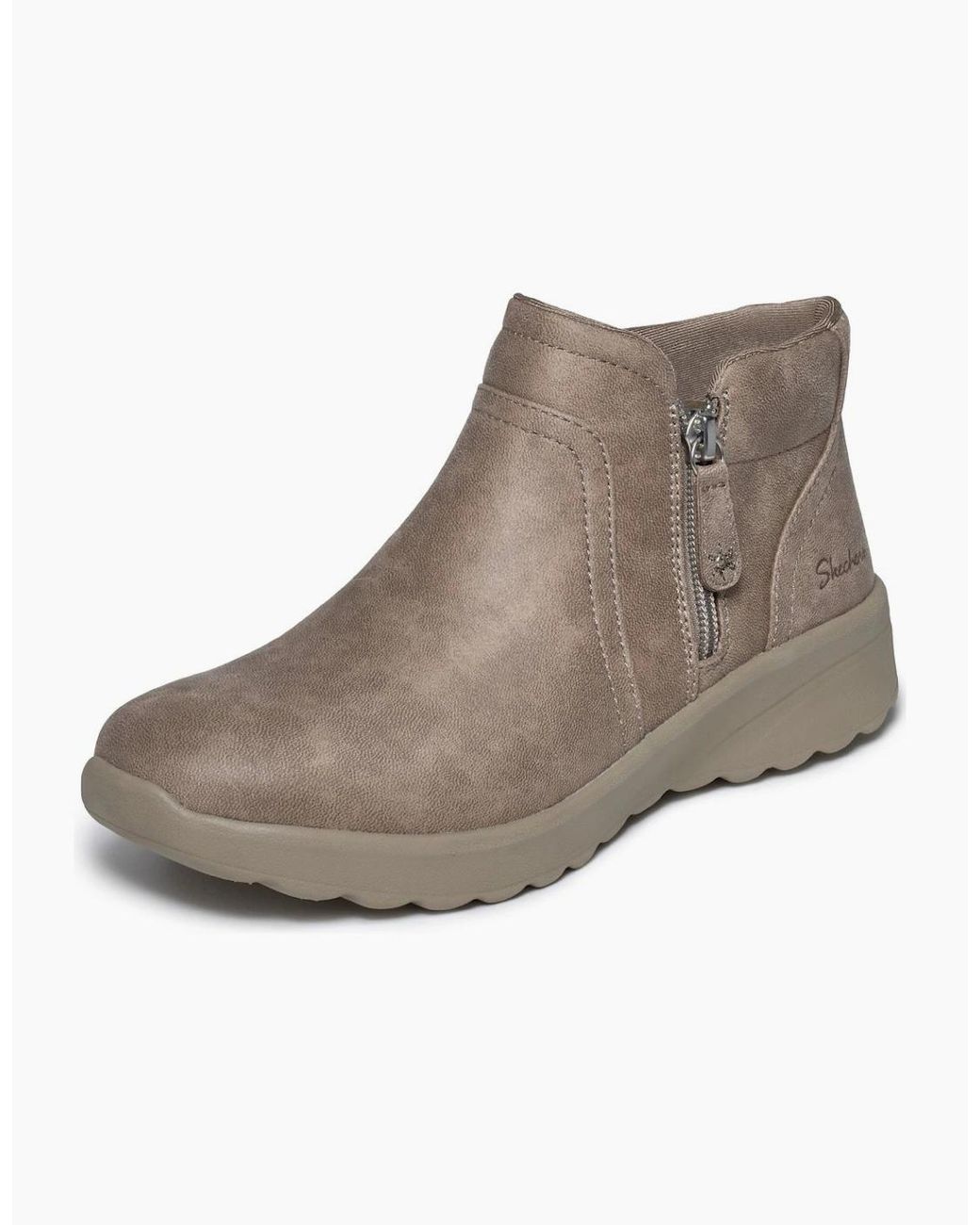 Skechers Brown Lovely Vibe Forever Mine Ankle Boots