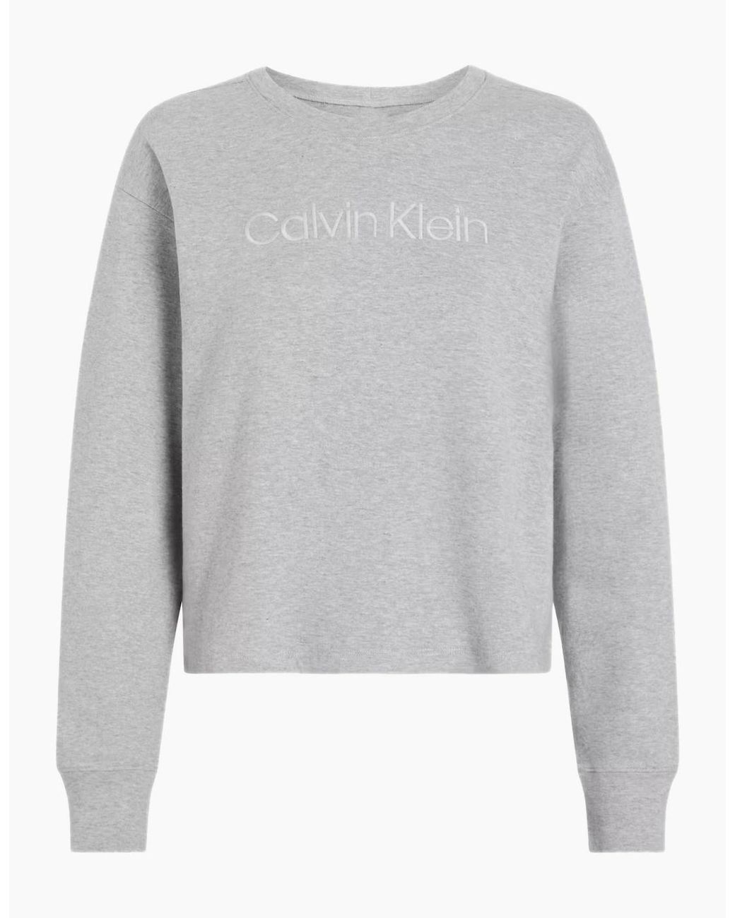 Calvin Klein Gray Modern Terry Sweatshirt, Heather