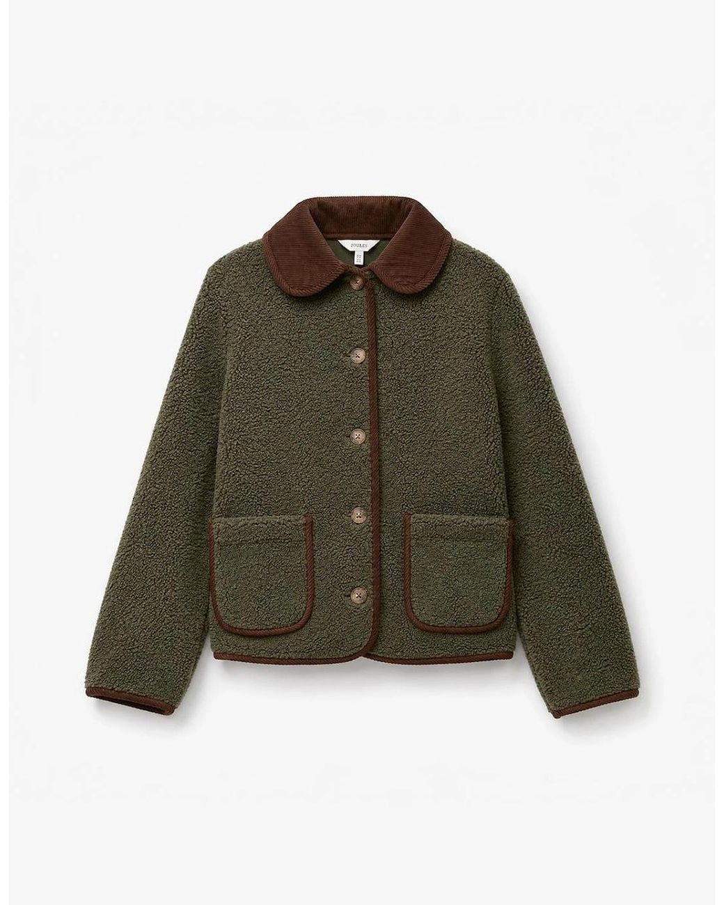 Joules Green Sadie Short Track Jackets Khaki