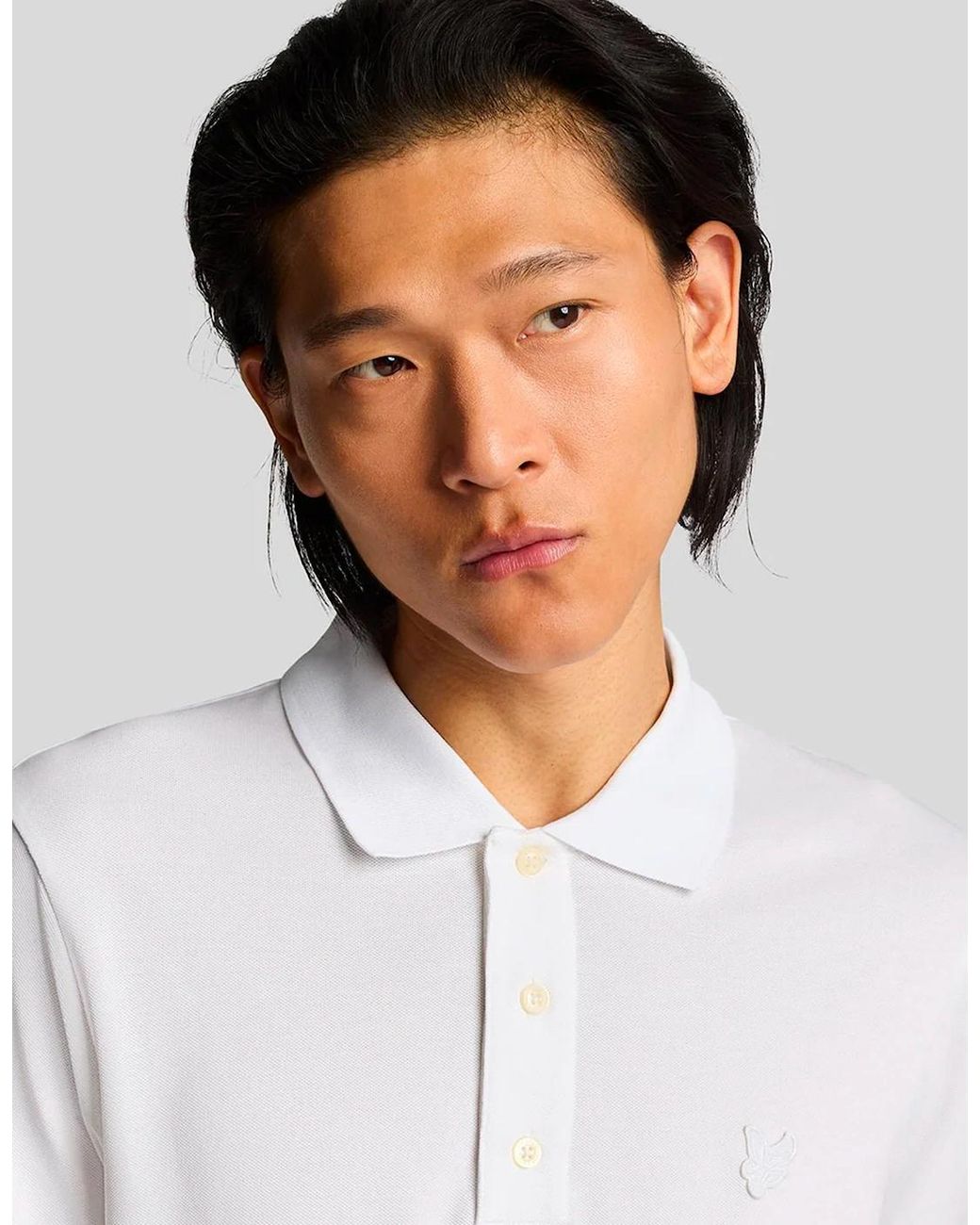 Lyle & Scott White Lyle & Scott Superfine Polo Shirt for men