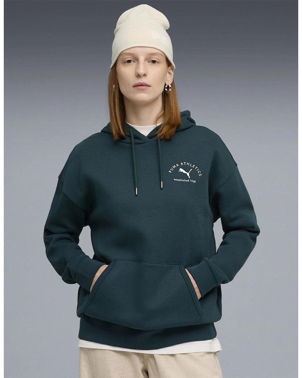 PUMA Blue Class Relaxed Overhead Tech Fleece Hoodie