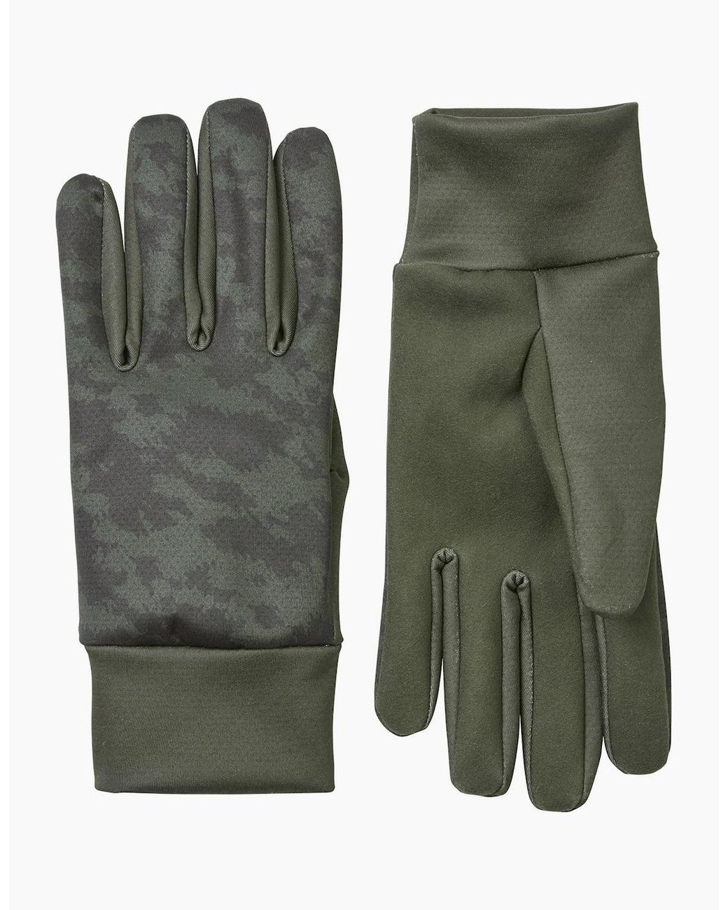 SealSkinz Green Ryston Water Repellent Print Nano Fleece Gloves for men