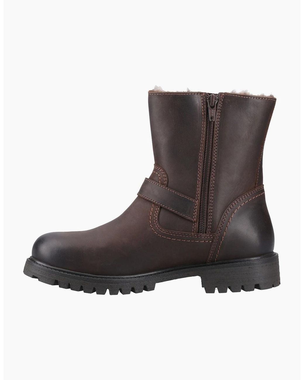 Cotswold Brown Tetbury Leather Heeled Ankle Boots