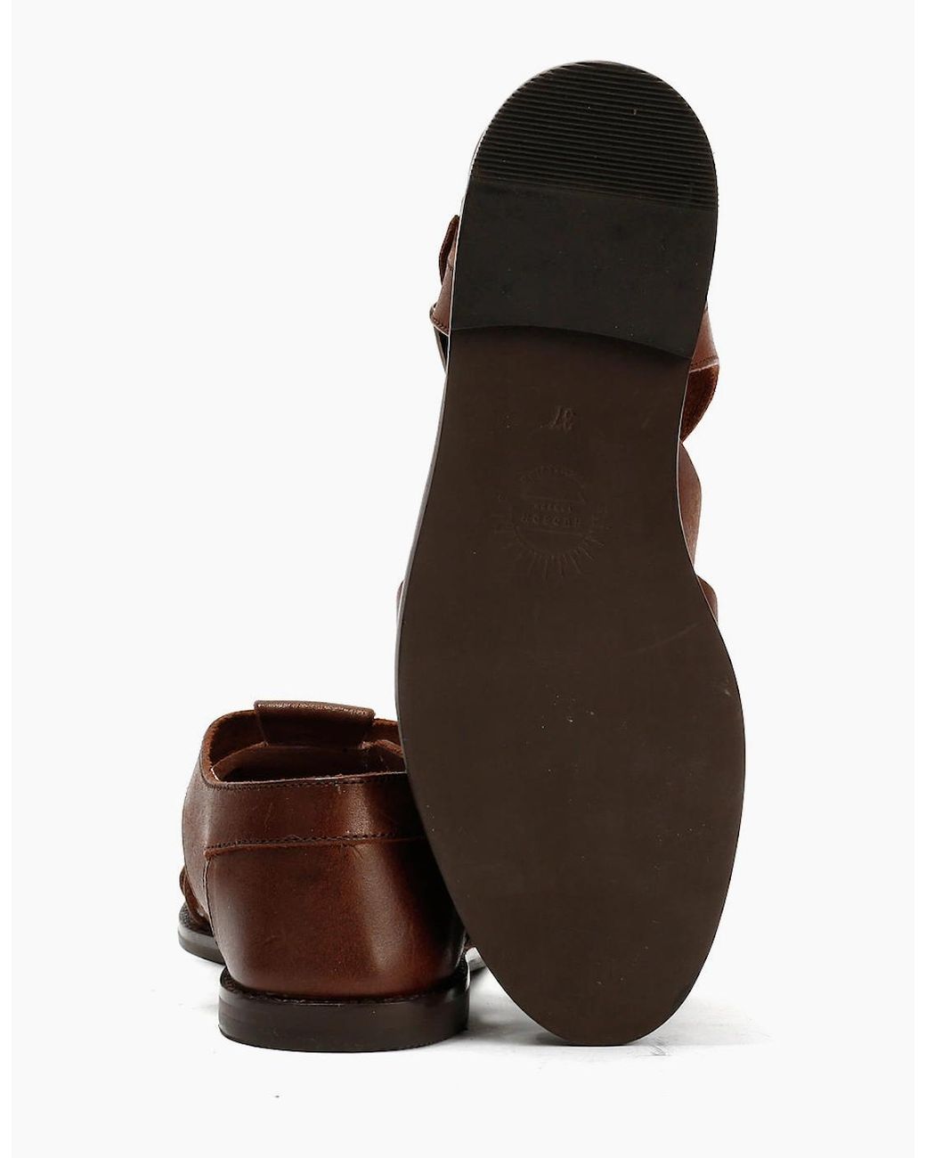 Hudson Brown Nova Veg Tanned Leather Sandal
