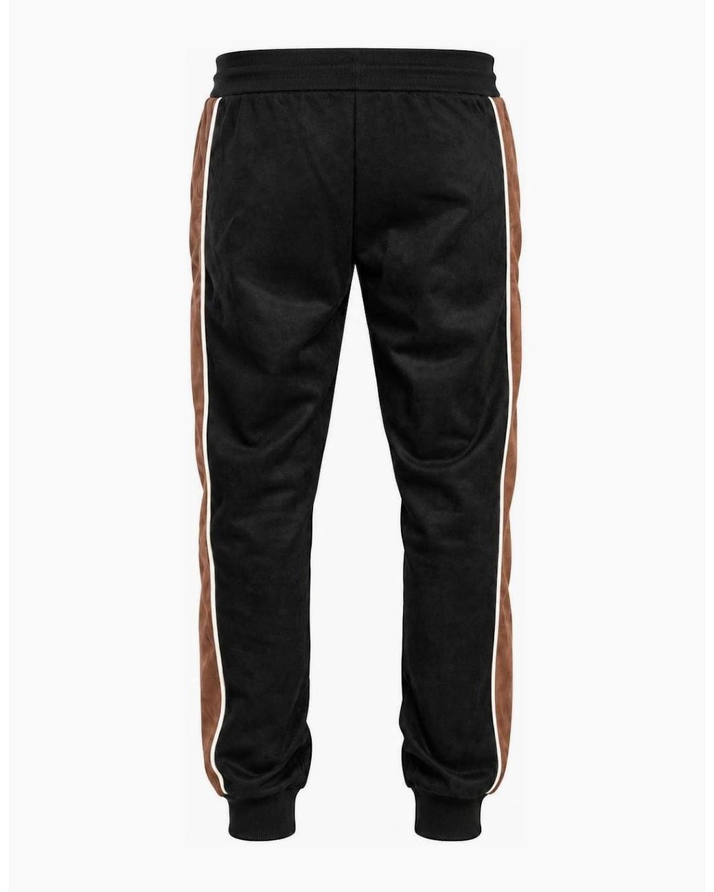 Sergio Tacchini Black Contrast Suede Track Pant Joggers/Potting Soil/Gardenia for men