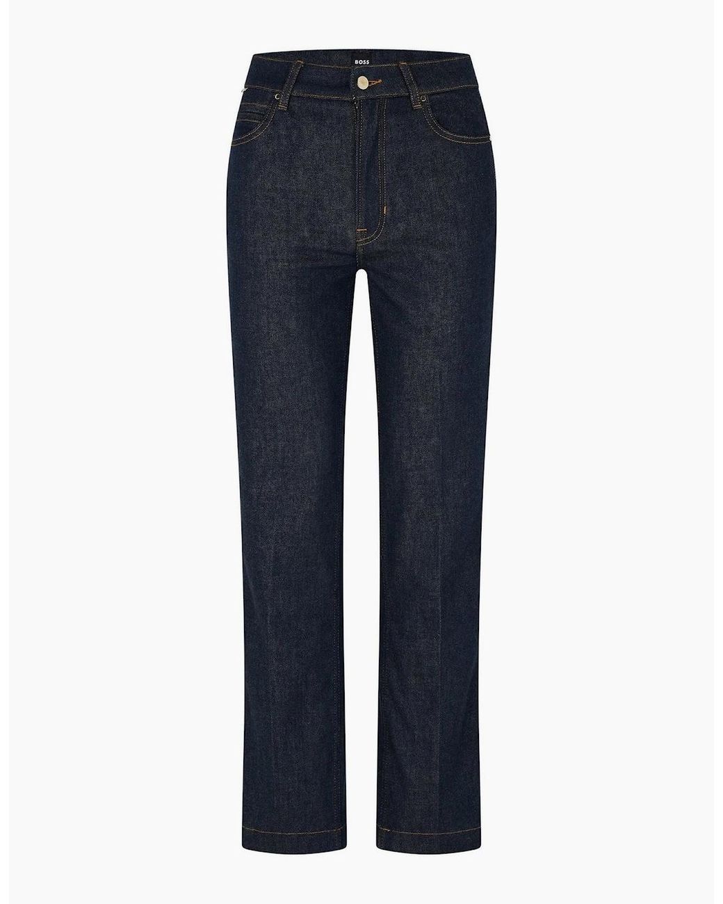 Boss Blue High Rise Straight Leg Jeans