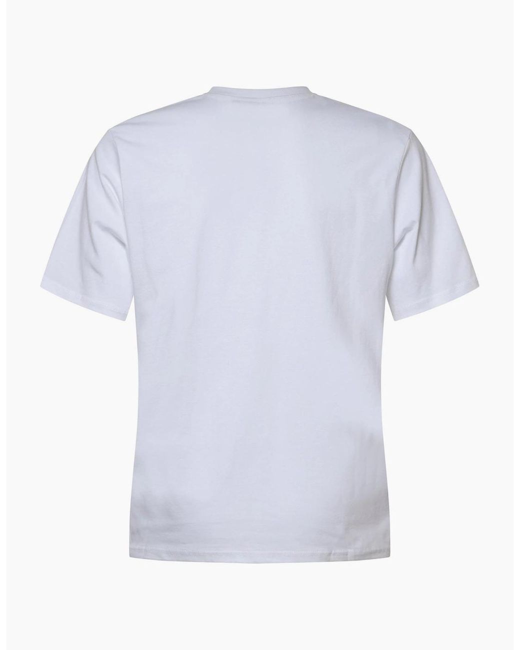 Fila White Chaz Wordmark Crew Neck Jersey T-Shirt for men