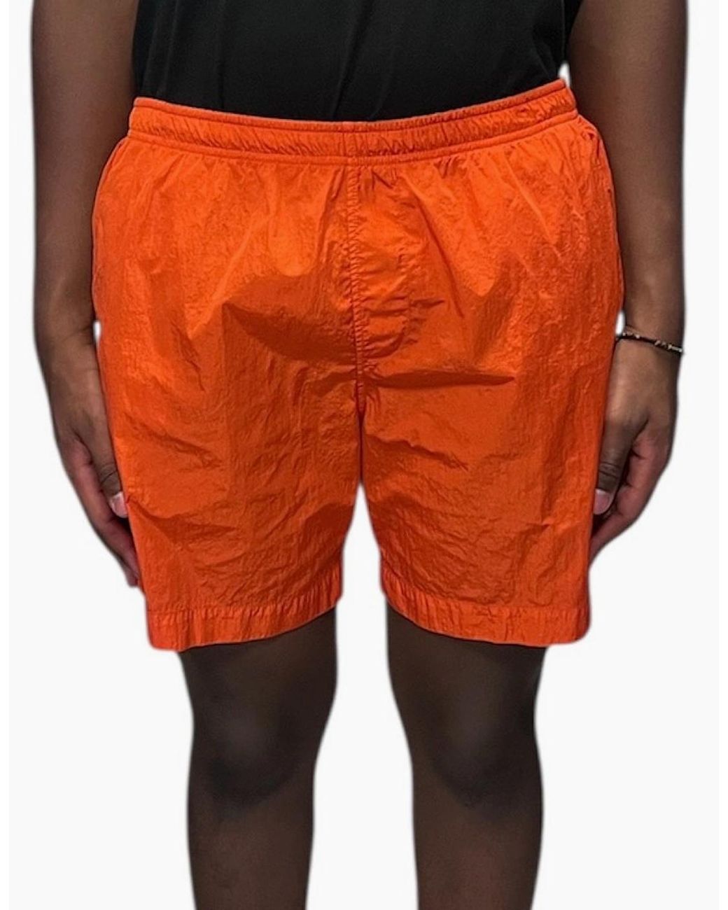 C P Company Orange Flat Nylon Swim Short for men