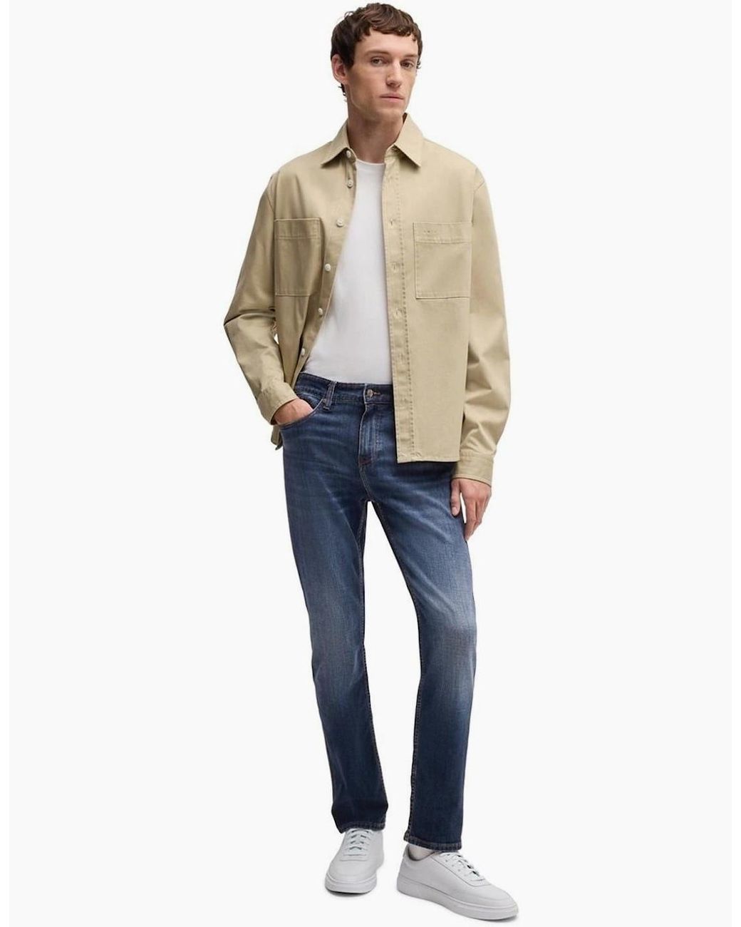 Boss Blue Slim Fit Five Pocket Jeans for men