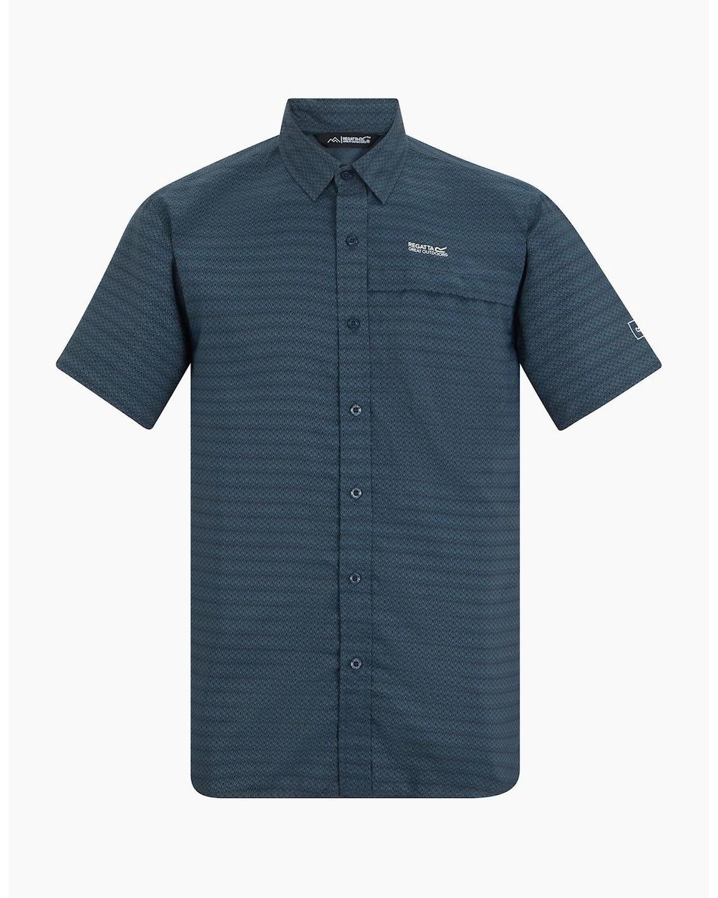 Regatta Blue Mindano Triangle Short-Sleeved Shirt for men