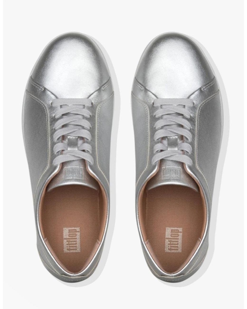 Fitflop Metallic Rally Leather Trainers